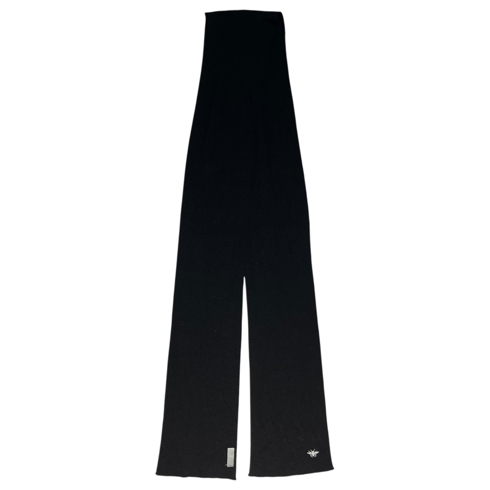 Dior HOMME(ディオールオム) Super Long Bee Logo Embroidery Scarf スーパー ロング ビー 刺繍 マフラー ブラック
