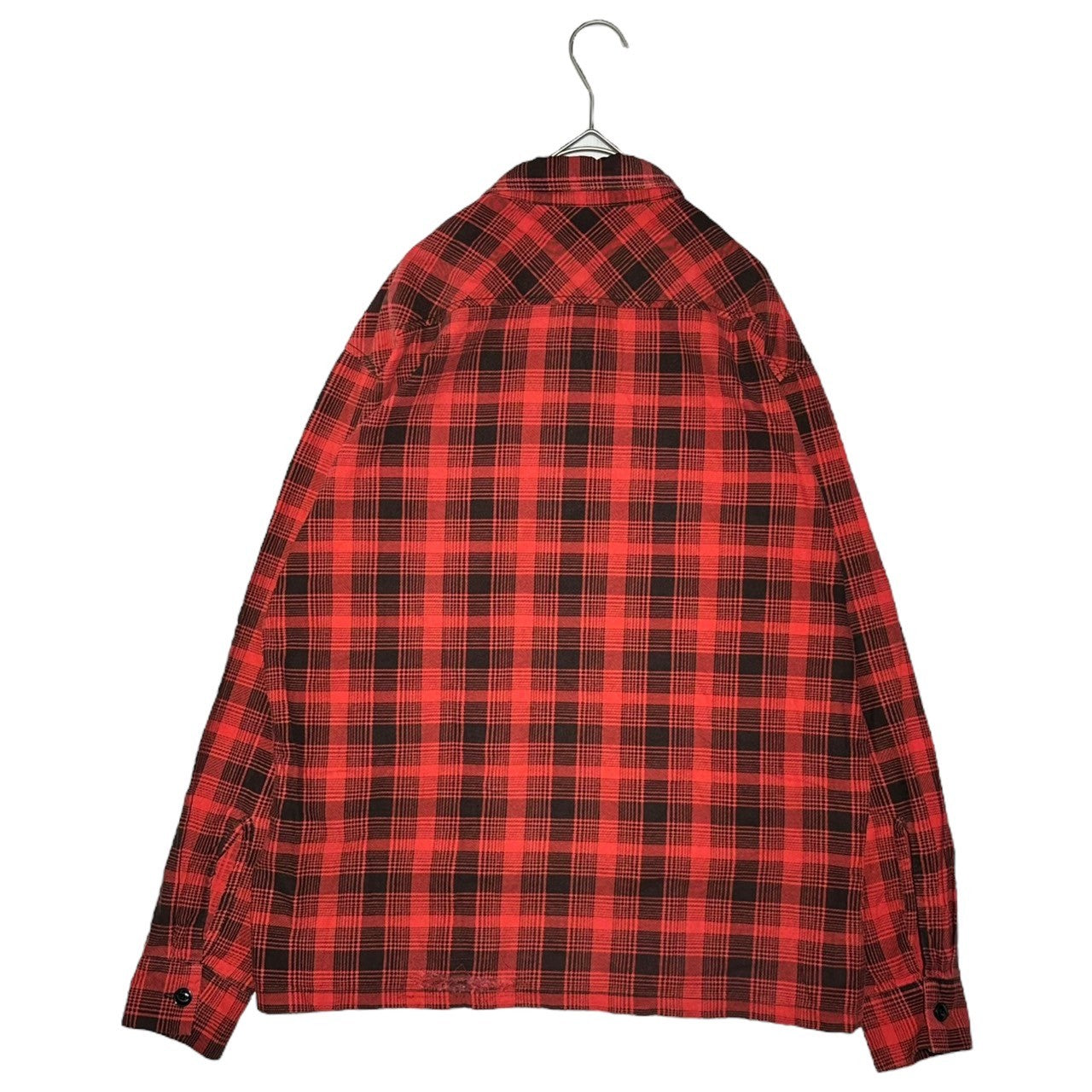 TENDERLOIN(テンダーロイン) Chain stitch cotton L/S shirt チェーン ステッチ コットン 長袖 シャツ レッド×ブラック