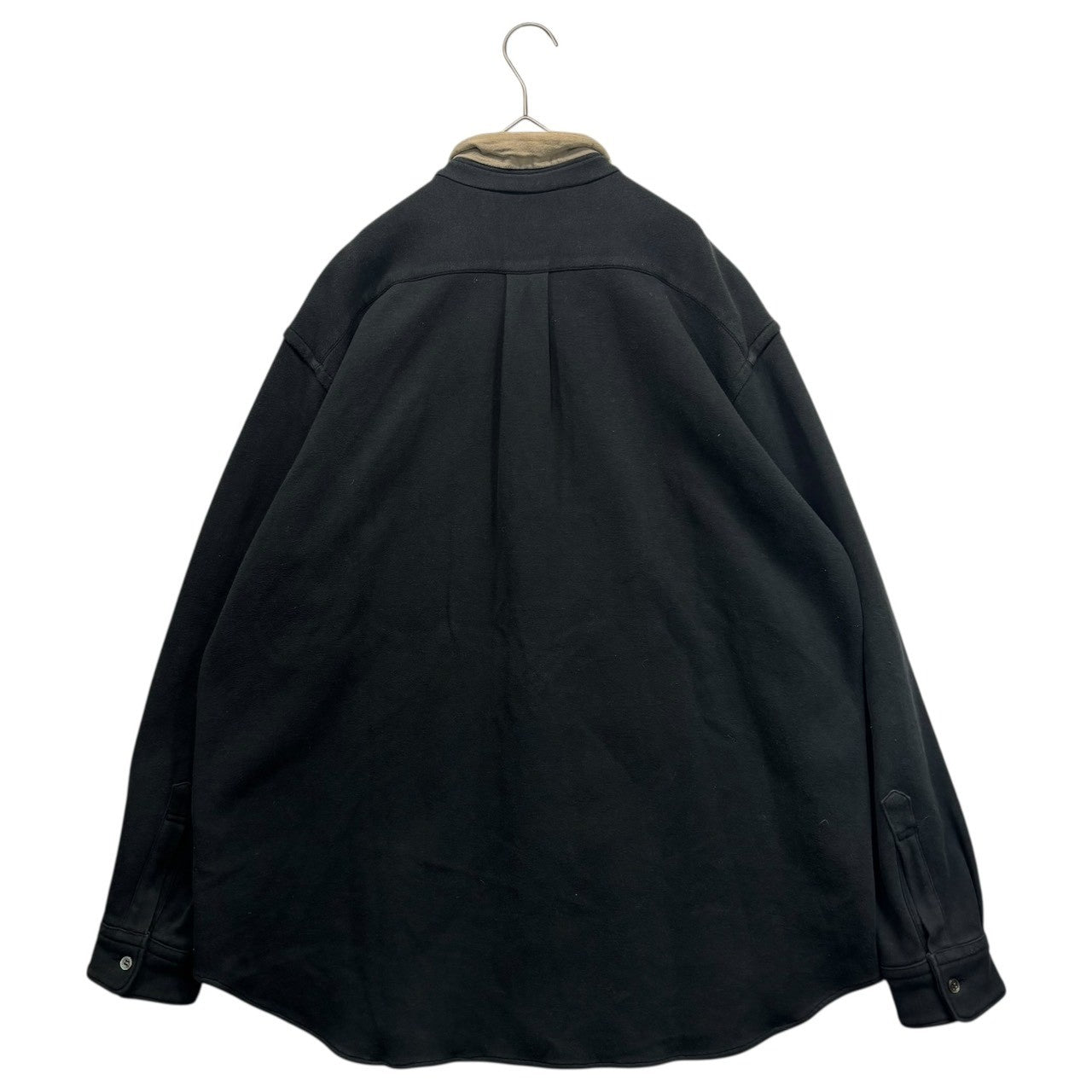 COMME des GARCONS HOMME(コムデギャルソンオム) 96AW Collar-Switch Cotton Sweatshirt Button Shirt Jacket 96AW 襟切替 コットン スウェット ボタン シャツ ジャケット 田中オム HB-040340 FREE ブラック×ベージュ AD1996