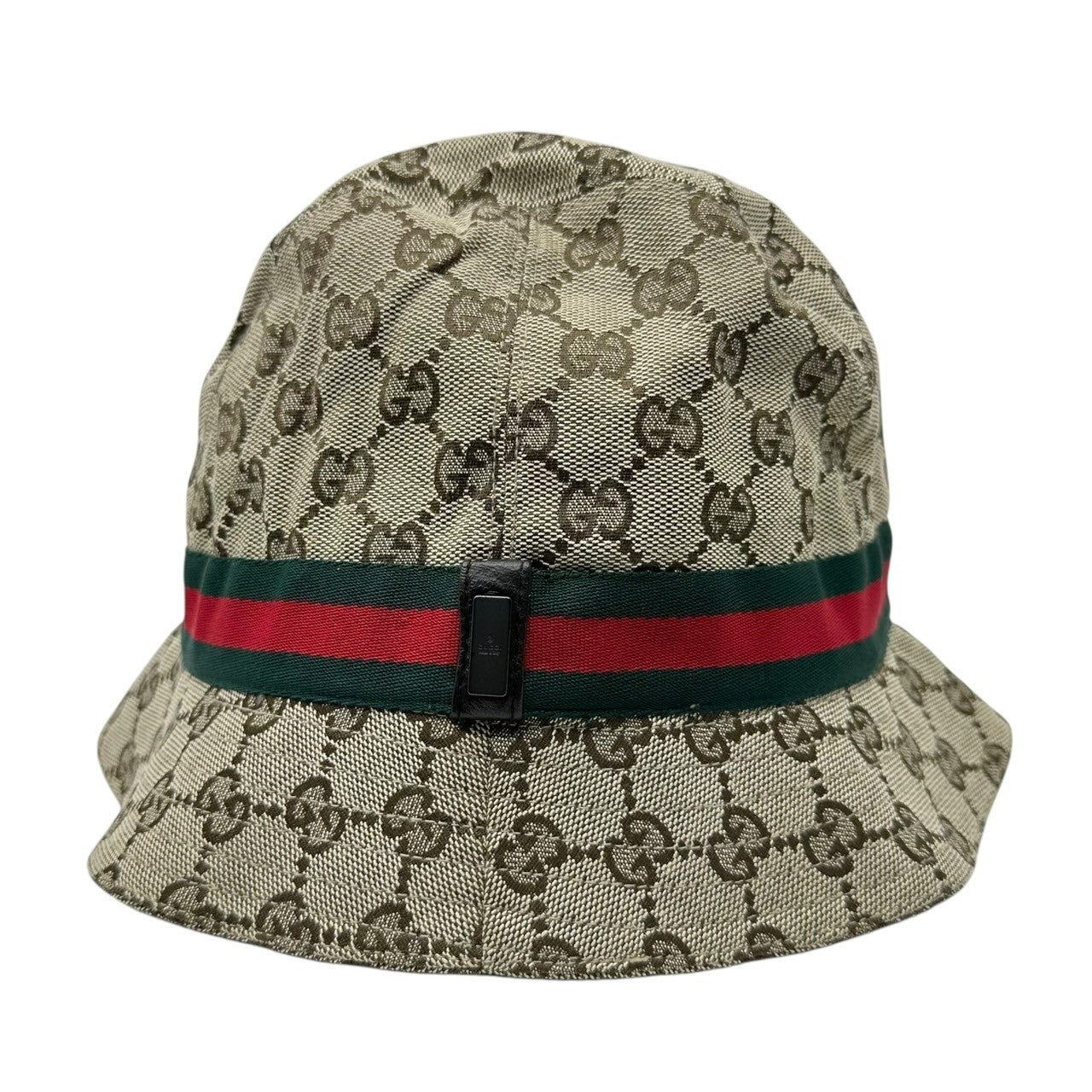 GUCCI(グッチ) 00's Sherry line GG canvas bucket hat シェリーライン GGキャンバス バケット ハット ABB0000263 XL ベージュ×グリーン×レッド