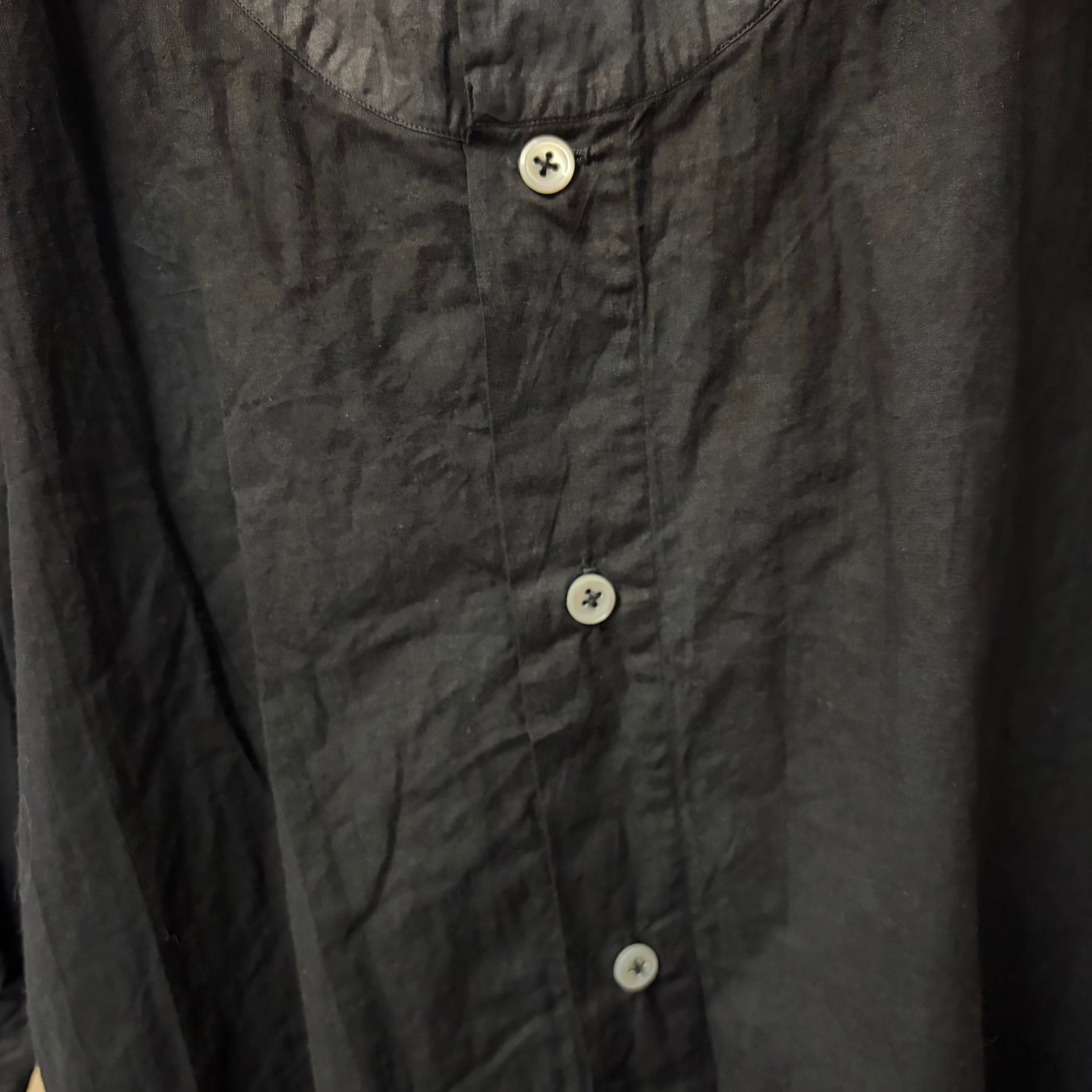 Euro vintage(ヨーロッパヴィンテージ) 40~50's antique smock dress アンティーク スモック ワンピース 40年~50年代 FREE ブラック mB刺繍