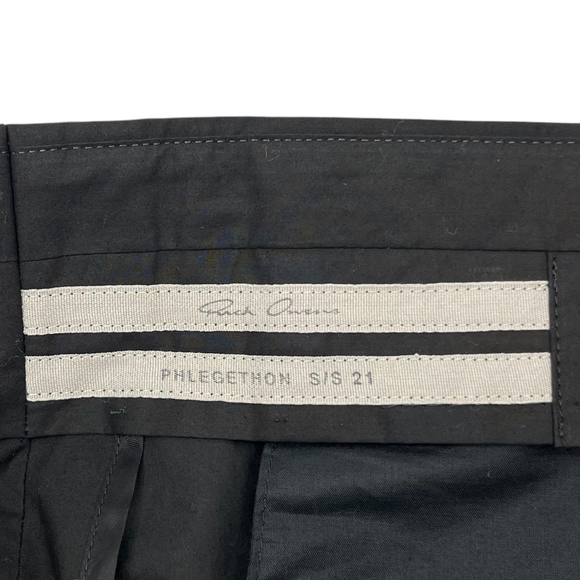 Rick Owens(リックオウエンス) 21SS 7/8 cotton slacks 7分~8分丈 コットン スラックス ASTAIRES クロップド RU21S6359-P 46 ブラック