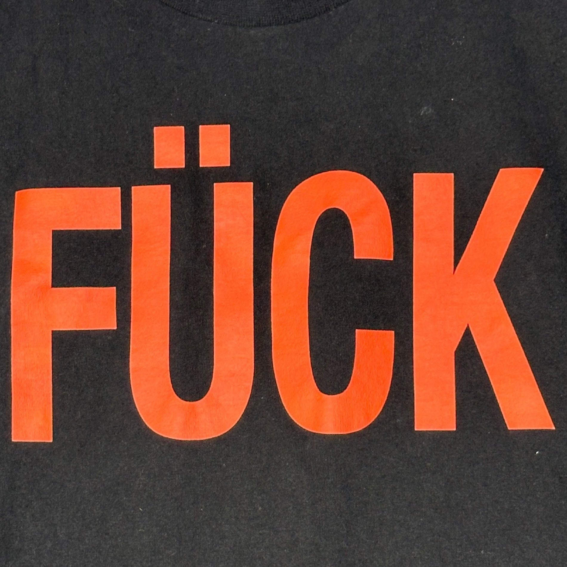 HYACYN(ハイアシン) TEE FÜCK OVSERSIZED ファック オーバーサイズ Tシャツ FREE ブラック×レッド