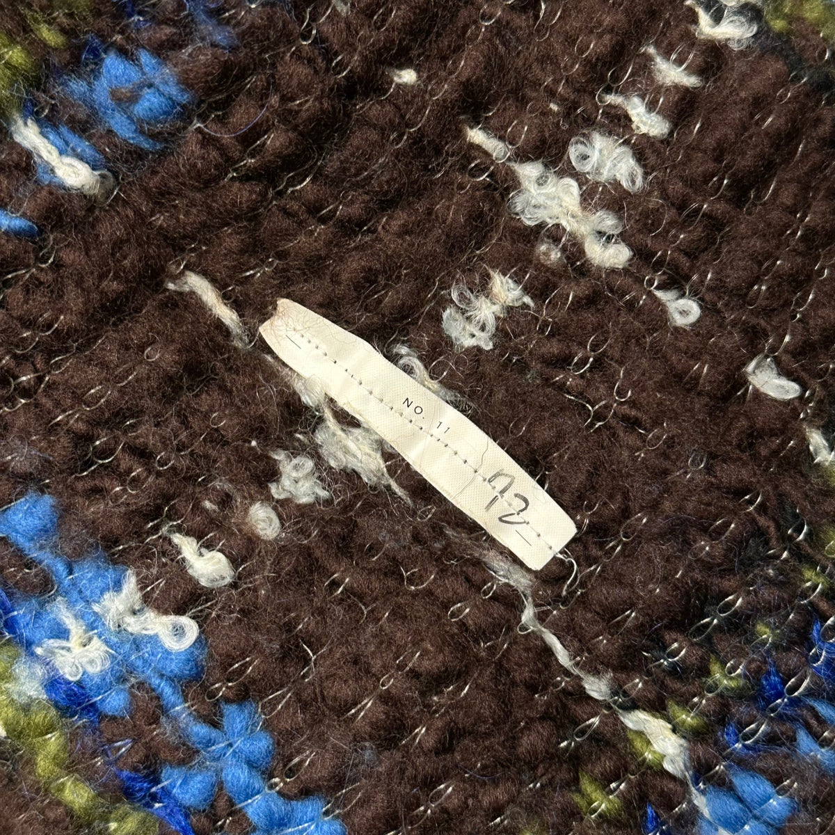 COMME des GARCONS HOMME PLUS(コムデギャルソンオムプリュス) 2004AW ”Lost Englishman” Checked Chunky-Gauge Wool Zip Knit Cardigan チェック ローゲージ ウール ジップ ニット カーディガン 表記無(M程度) ブラウン×ブルー×グリーン
