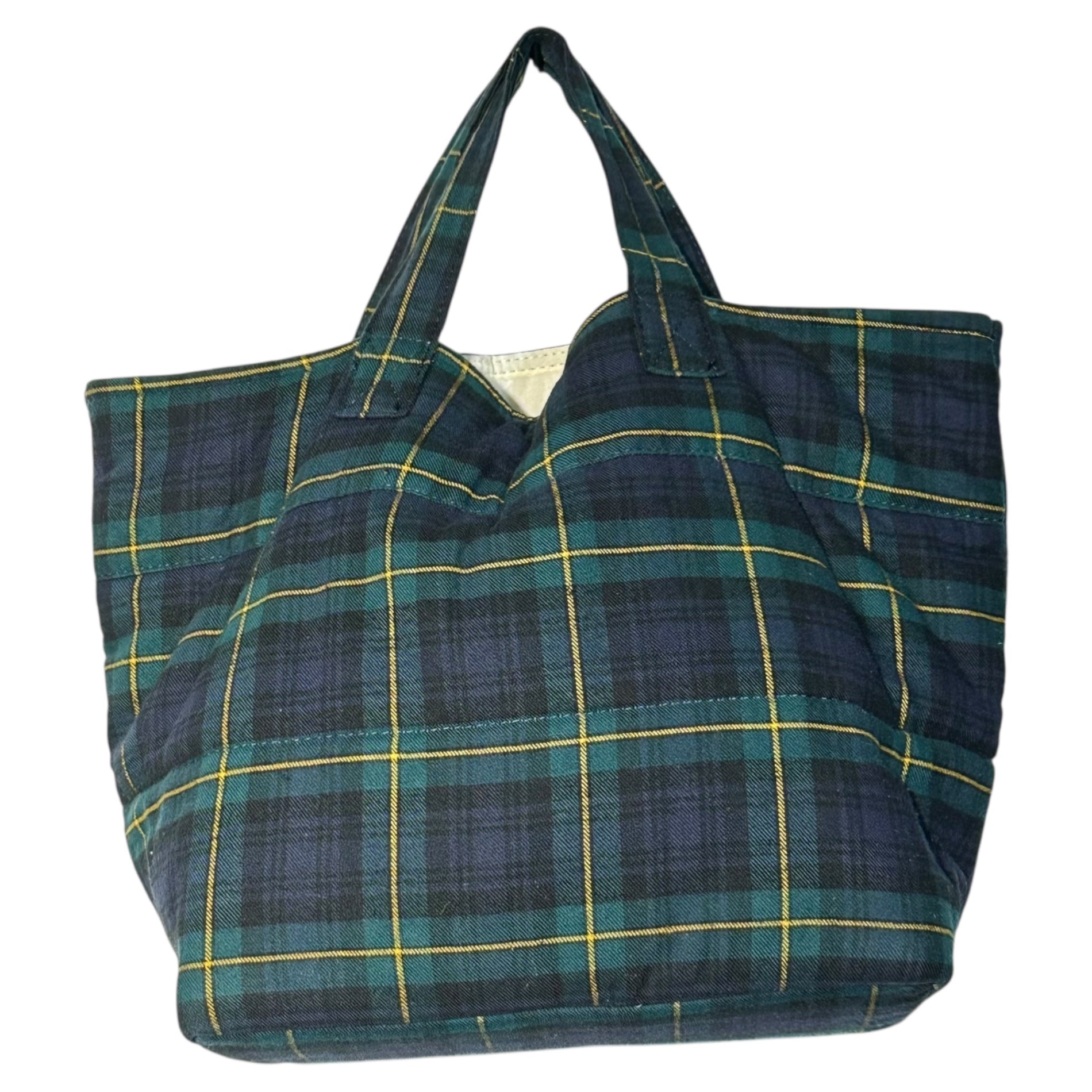 tricot COMME des GARCONS(トリココムデギャルソン) Cotton Check Tote Bag コットン チェック トート バッグ TL-K 204 グリーン×ネイビー