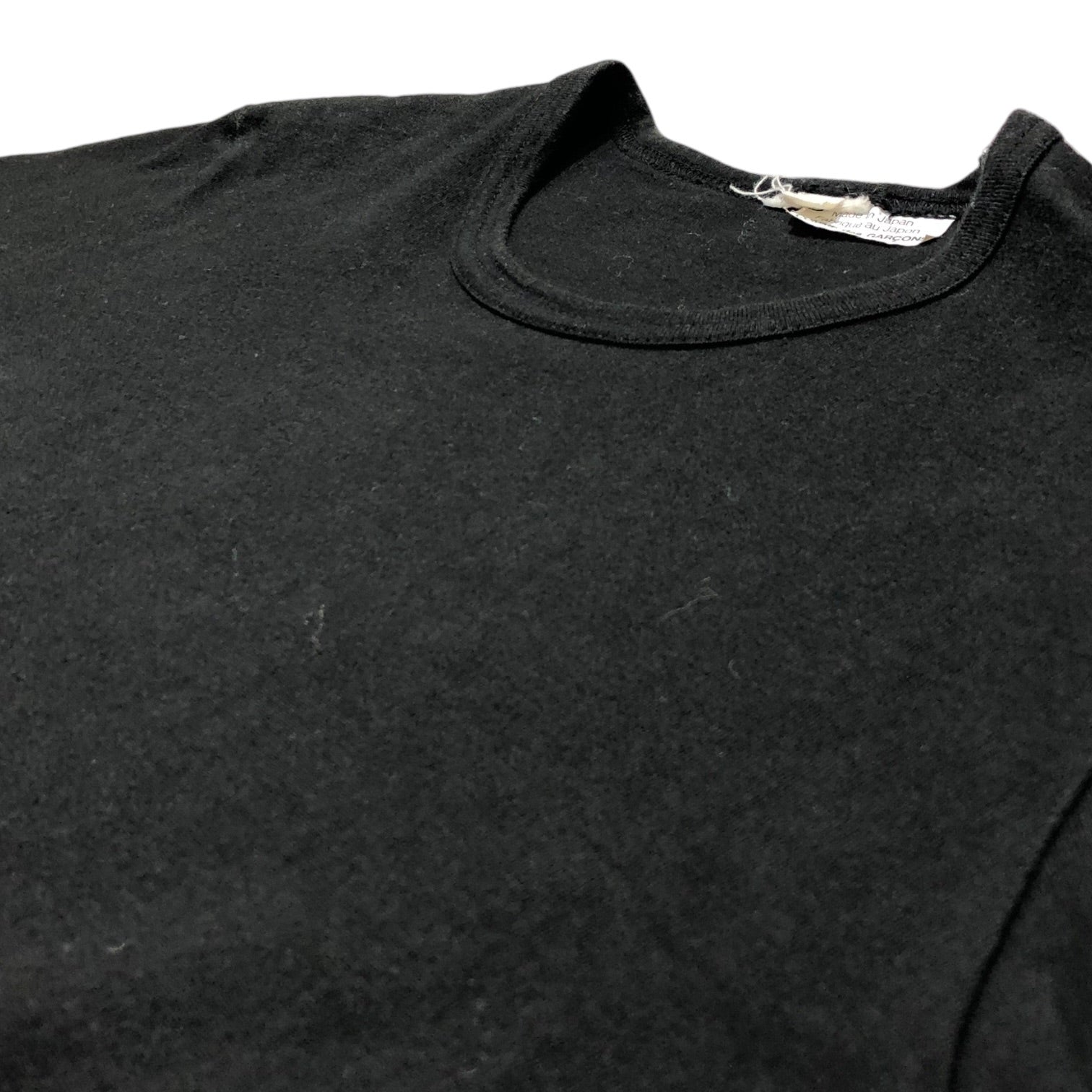 COMME des GARCONS(コムデギャルソン) Lace flare hem T-shirt 裾 レース フレア Tシャツ S ブラック カットソー ブラウス 半袖