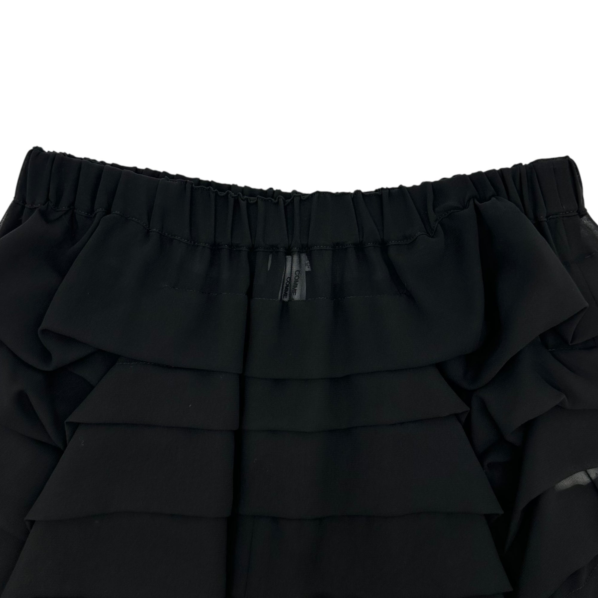 COMME des GARCONS COMME des GARCONS(コムデギャルソンコムデギャルソン) 14AW See-through tiered wide easy balloon pants シースルー ティアード ワイド イージー バルーン サルエル パンツ RN-P026 S ブラック