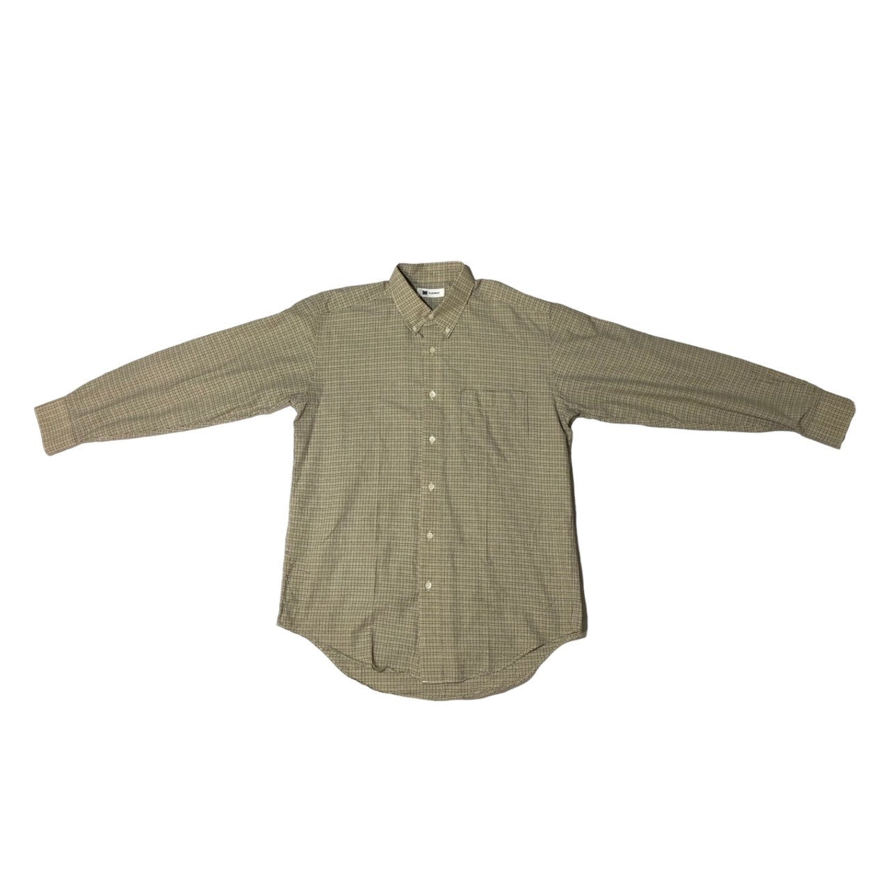 issey miyake im product(イッセイミヤケ アイムプロダクト) 90's Detailed check button down shirt チェック ボタンダウン シャツ 90年代 IMMD-TA4324 SIZE表記無し ベージュ