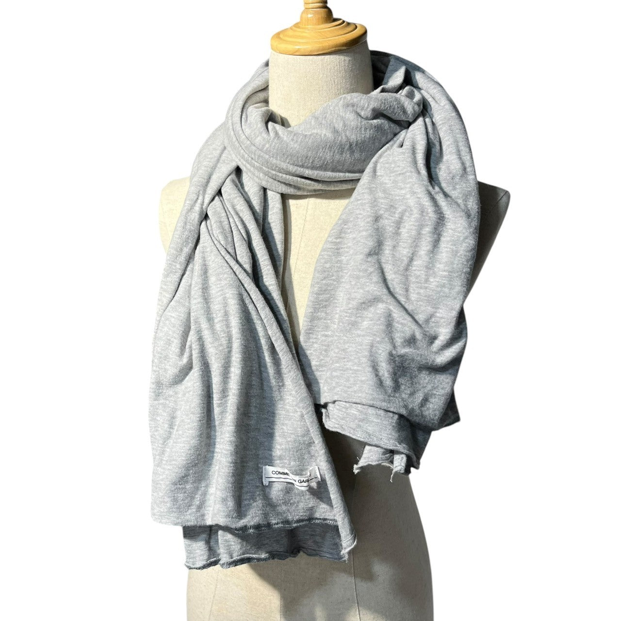 COMME des GARCONS(コムデギャルソン) Cut and sewn large stole カットソー地 大判 ストール グレー