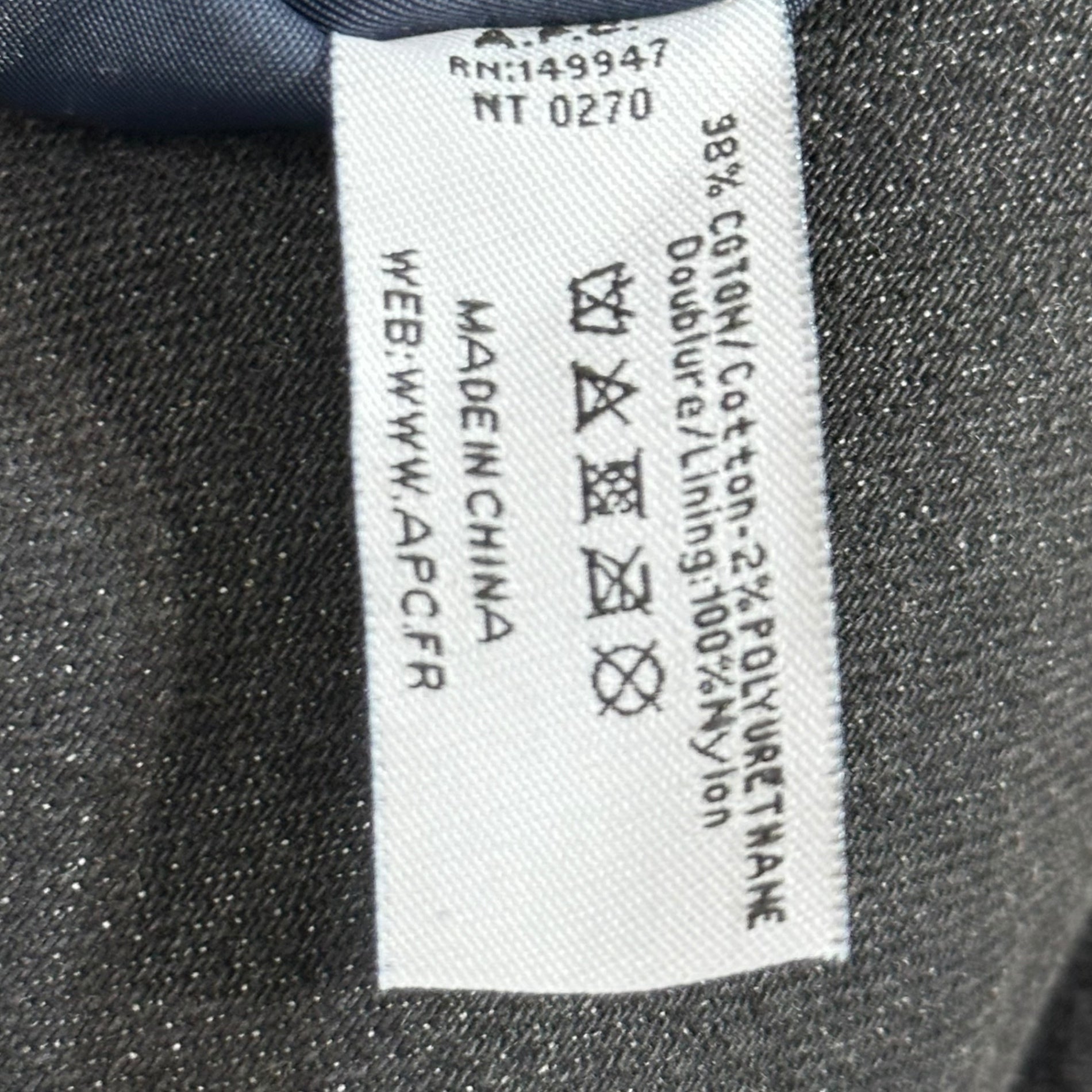 sacai × A.P.C.(サカイ × アーペーセー) Denim Logo Tote Bag デニム ロゴ トートバッグ インディゴ×ホワイト リバーシブル