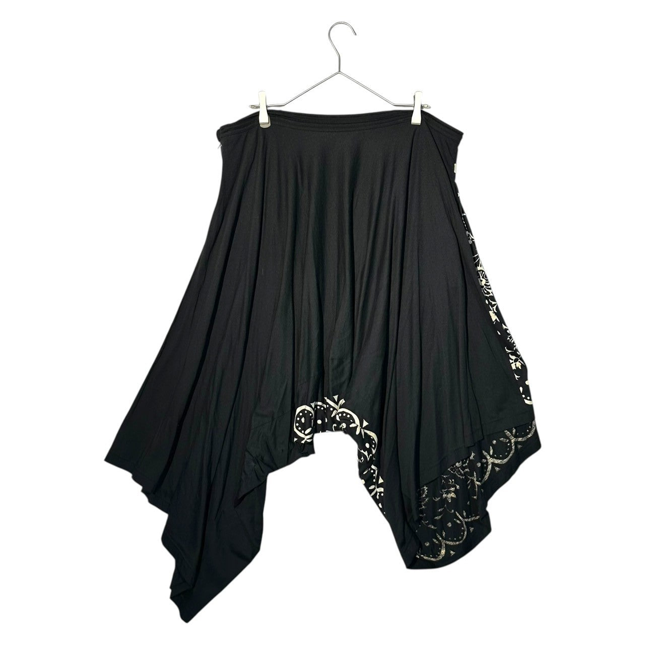 Y's(ワイズ) 12SS Floral print sarouel hakama easy pants 花柄 サルエル 袴 イージー パンツ YB-T47-862 2(M程度) ブラック×ホワイト