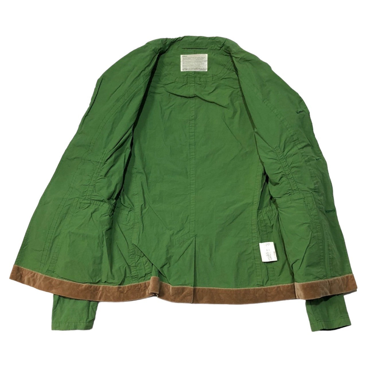 kolor(カラー) 14SS Velor switching nylon jacket ベロア 切替 ナイロン ジャケット 14SCM-J02102 SIZE 1(S) グリーン