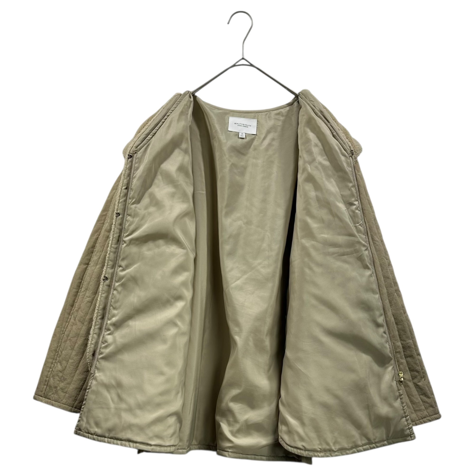 BEAUTY&YOUTH(ユナイテッドアローズビューティー&ユース) 3WAY Boa Quilting Jaket ボア キルティング ジャケット 1625-199-4650 S ベージュ