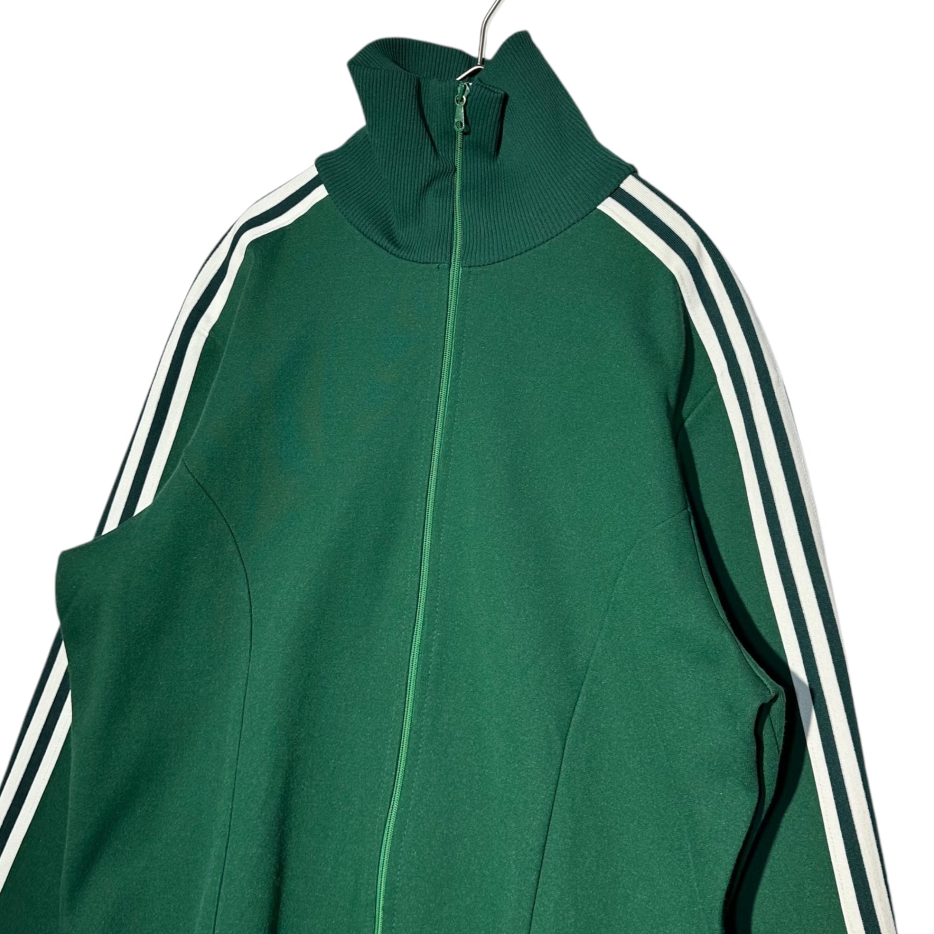 adidas(アディダス) 70's~80's Yugoslavia made track jacket ユーゴスラヴィア製 トラック ジャケット 9(L程度) グリーン 70年代~80年代 ヴィンテージ megaジップ