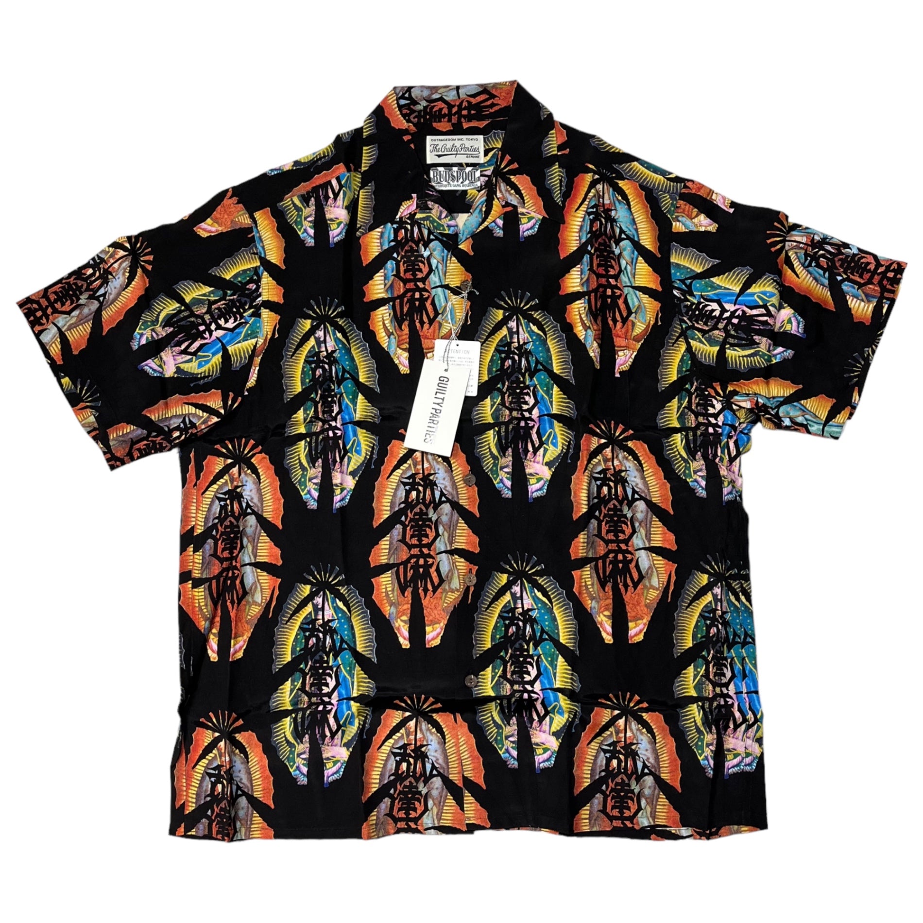 WACKO MARIA(ワコマリア) 21SS ×BUDSPOOL HAWAIIAN SHIRT TYPE 1 NMD-WM-HI02-C XL ブラック×マルチカラー 未使用品 舐達磨