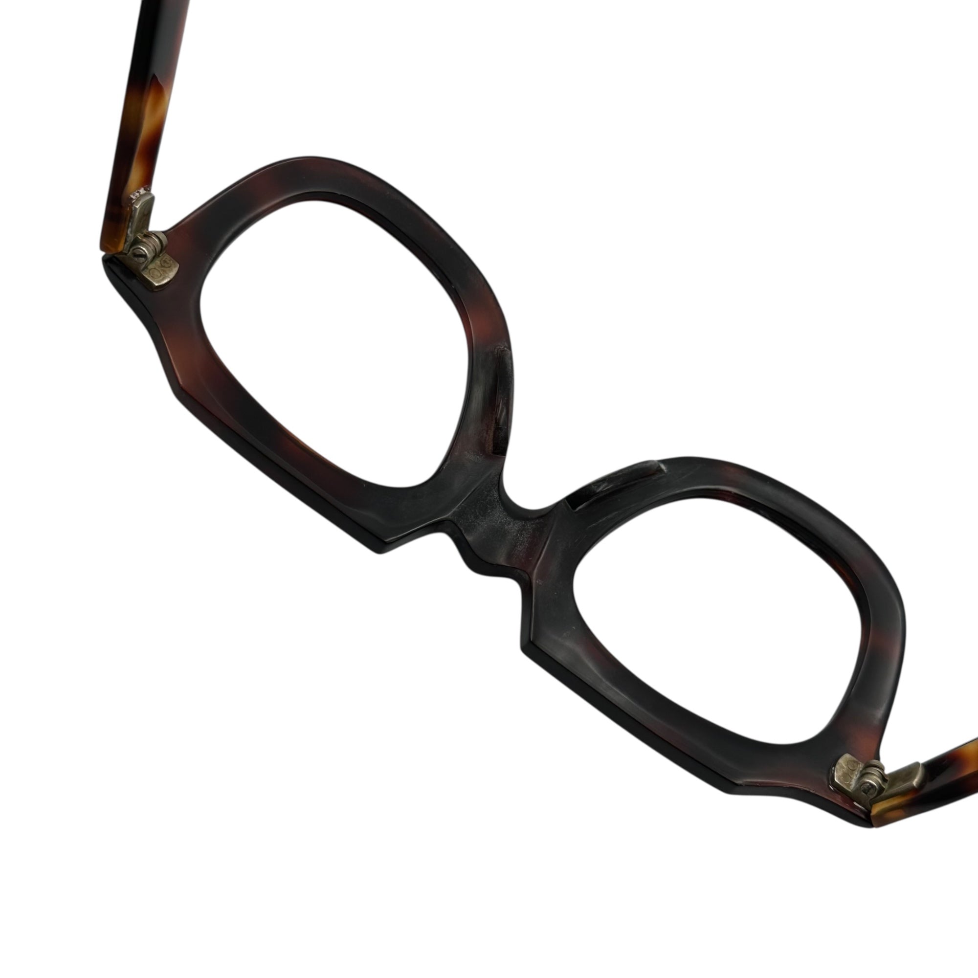 FRENCH VINTAGE(フレンチ ヴィンテージ) 40's GARGOYLE Tortoiseshell eyeglass frames 40年代 ガーゴイル 鼈甲 眼鏡 サングラス フレーム ブラウン 芯無し 1940年代 アバンギャルド 稀少