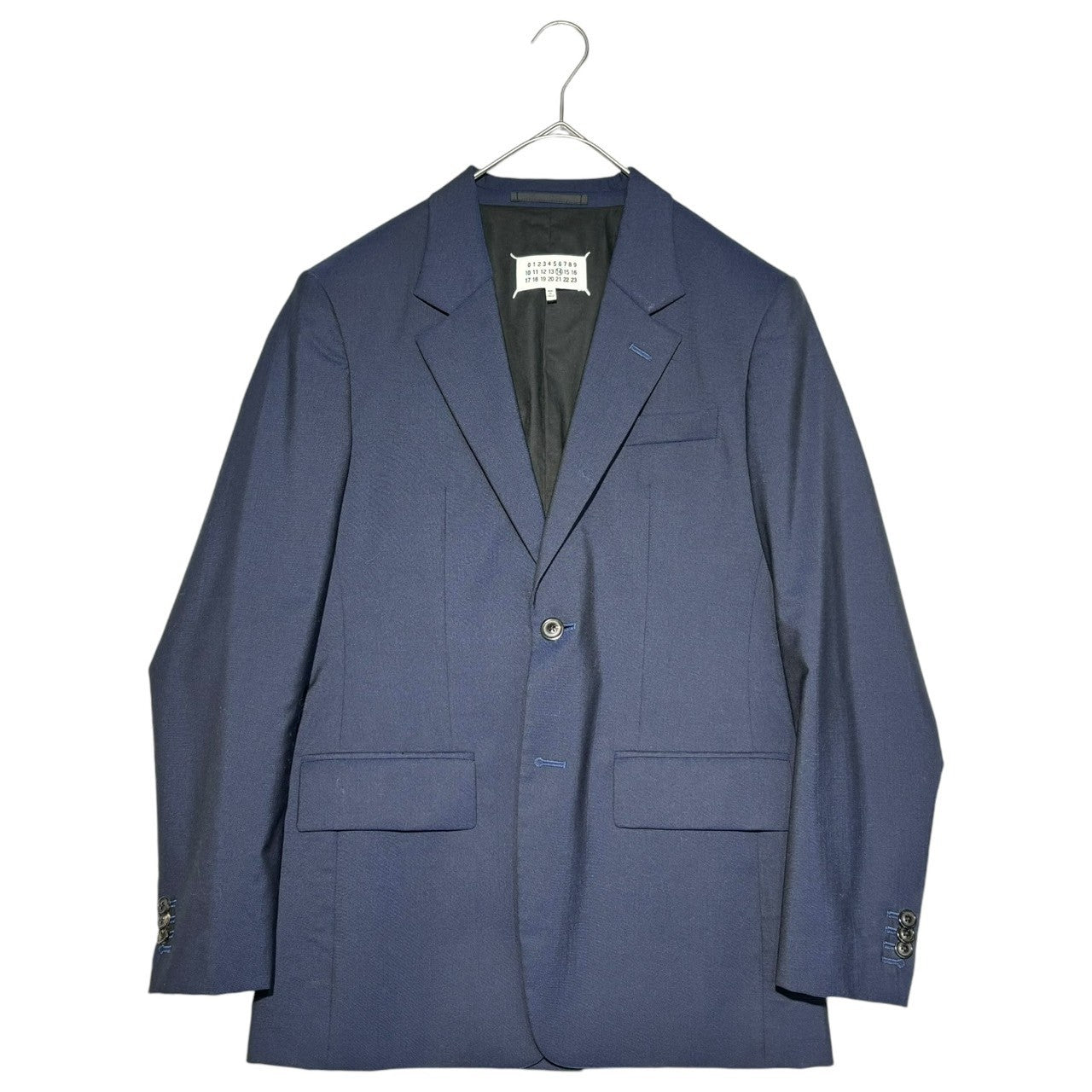MAISON MARGIELA(メゾンマルジェラ) 19AW 2B wool tailored jacket set up ウール テーラードジャケット セットアップ S50FT0082 44(S程度) ネイビー スーツ スラックス 四つタグ