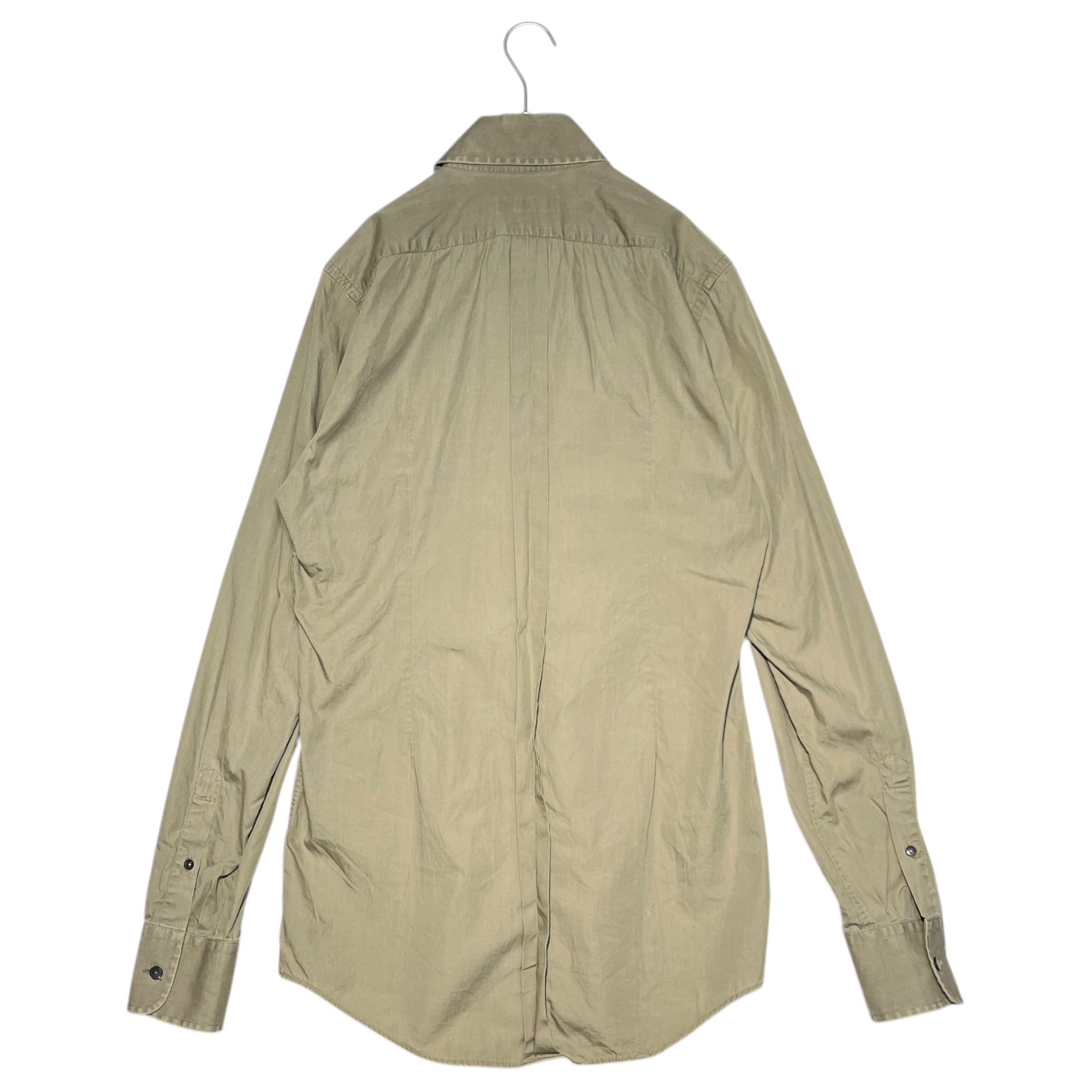 DOLCE&GABBANA(ドルチェ&ガッバーナドルガバ) 00's Big color L/S shirt ビックカラー 長袖 シャツ 15 1/2 40(L程度) ベージュ