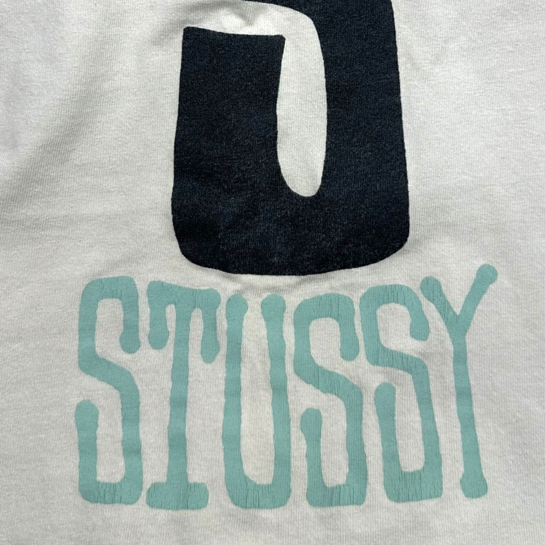 STUSSY(ステューシー) 90's S Logo Crown Print Vintage T-Shirt Sロゴ クラウン プリント ヴィンテージ Tシャツ M ベージュ 白タグ 90年代 半袖 王冠