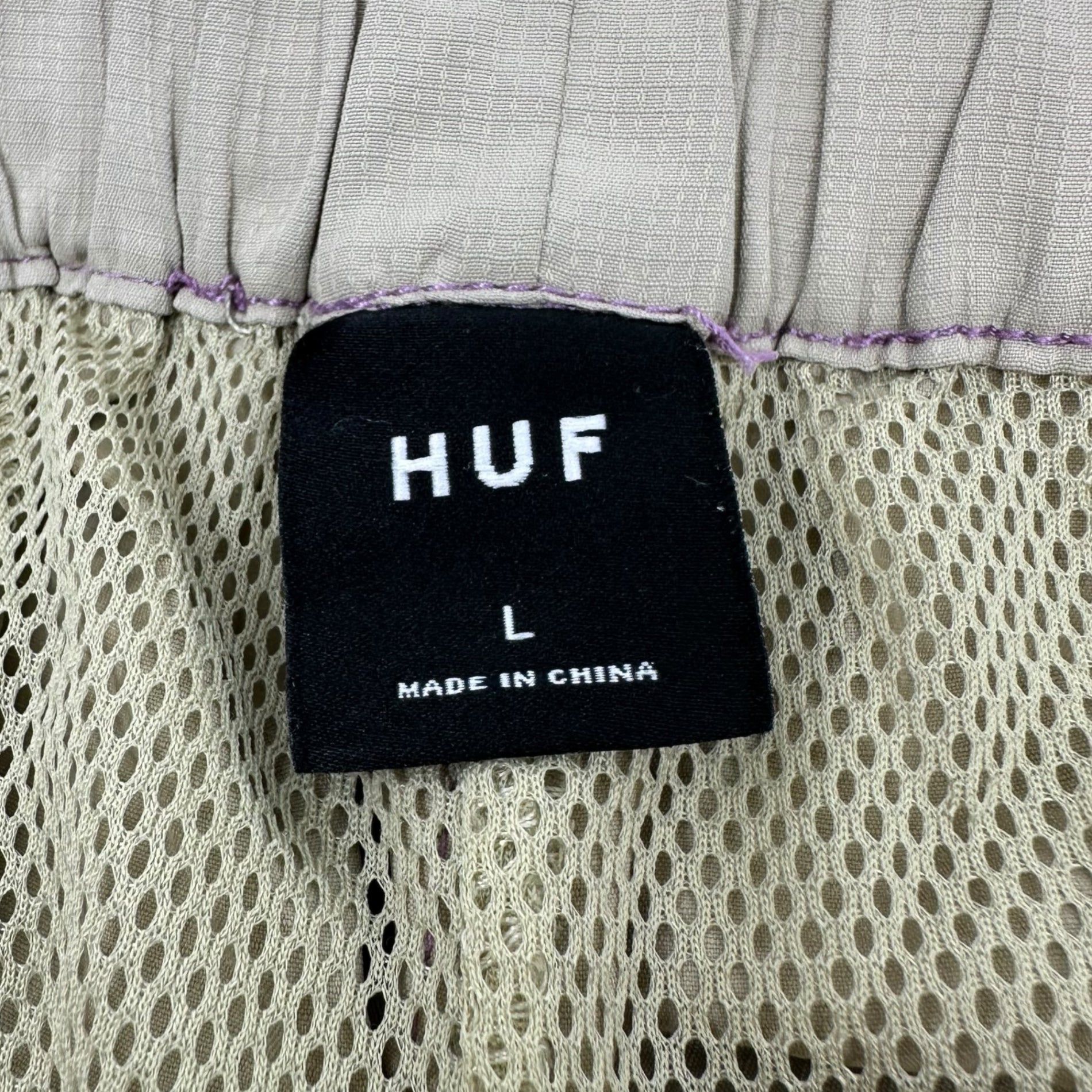 HUF(ハフ) Mesh Pocket Swim Shorts Half Pants メッシュ ポケット スイム ショーツ ハーフパンツ M ベージュ