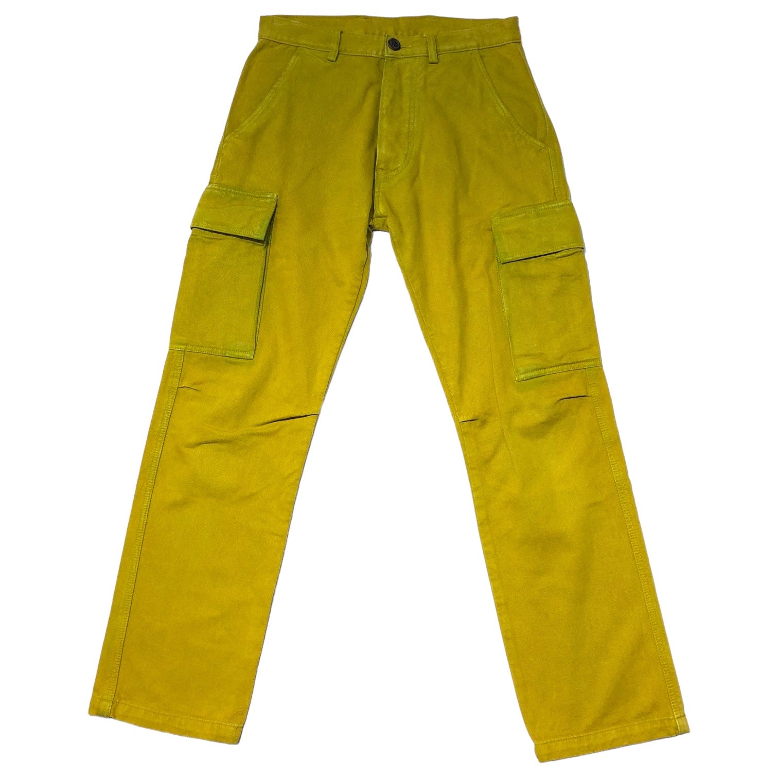 LOWRIDER(ローライダー) cargo denim pants カーゴ デニム パンツ W30 イエロー UK イギリス製 ジーンズ