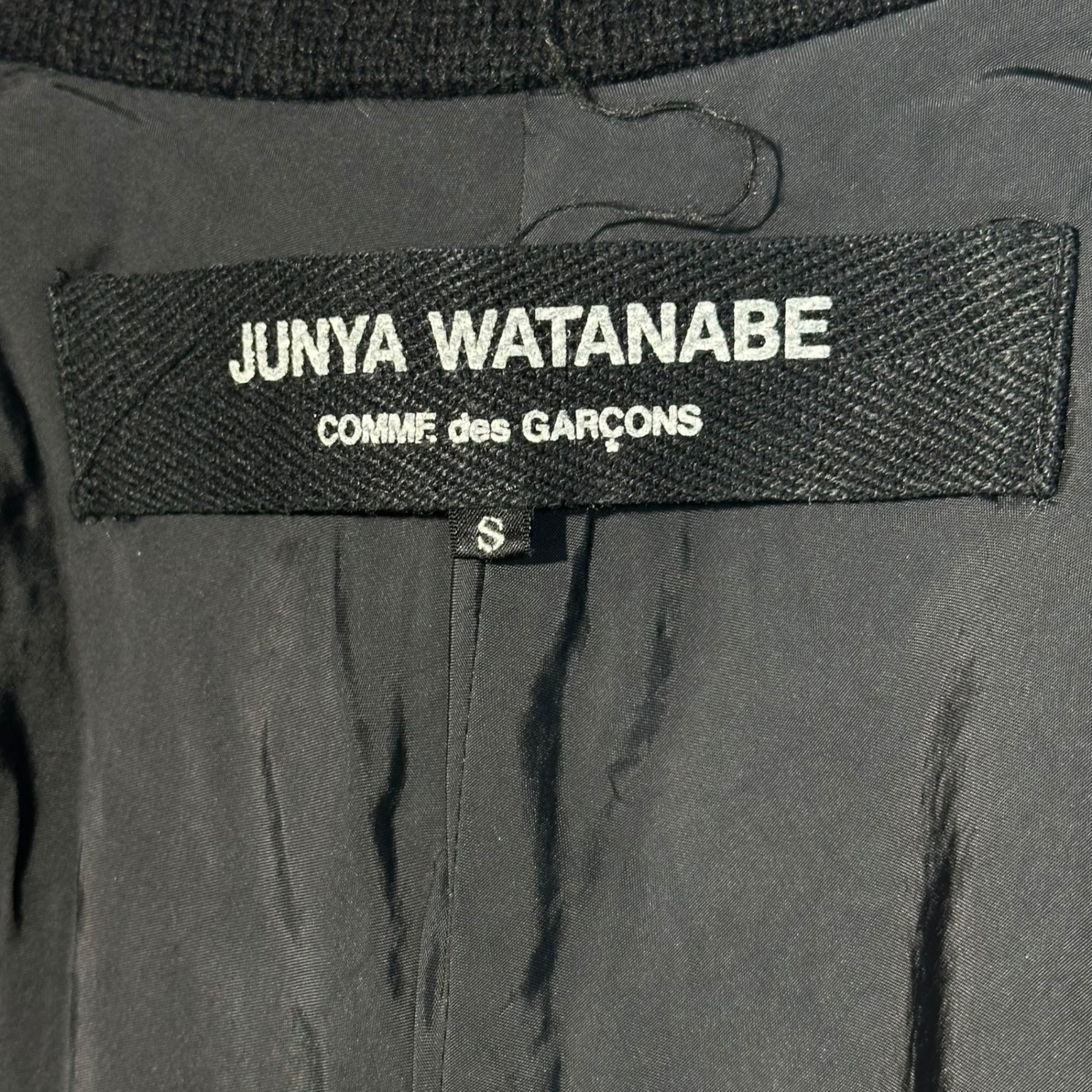 COMME des GARCONS JUNYA WATANABE(コムデギャルソンジュンヤワタナベ) 05AW Wool Knit 4 Button Jacket ウール ニット 4ボタン ジャケット JP-J054 S ブラック AD2005