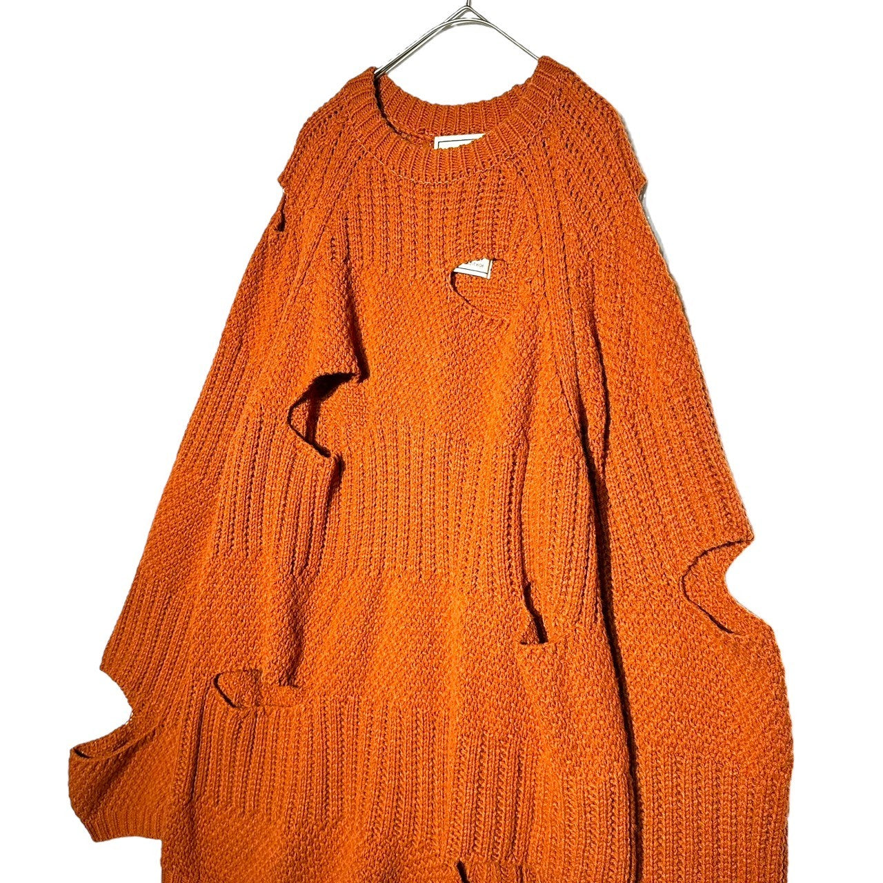 Maison MIHARA YASUHIRO(メゾンミハラヤスヒロ) Oversized Damaged Cutout Knit Pullover オーバーサイズ ダメージ 加工 カットアウト ニット プルオーバー 91553353 46(S) ブラウン