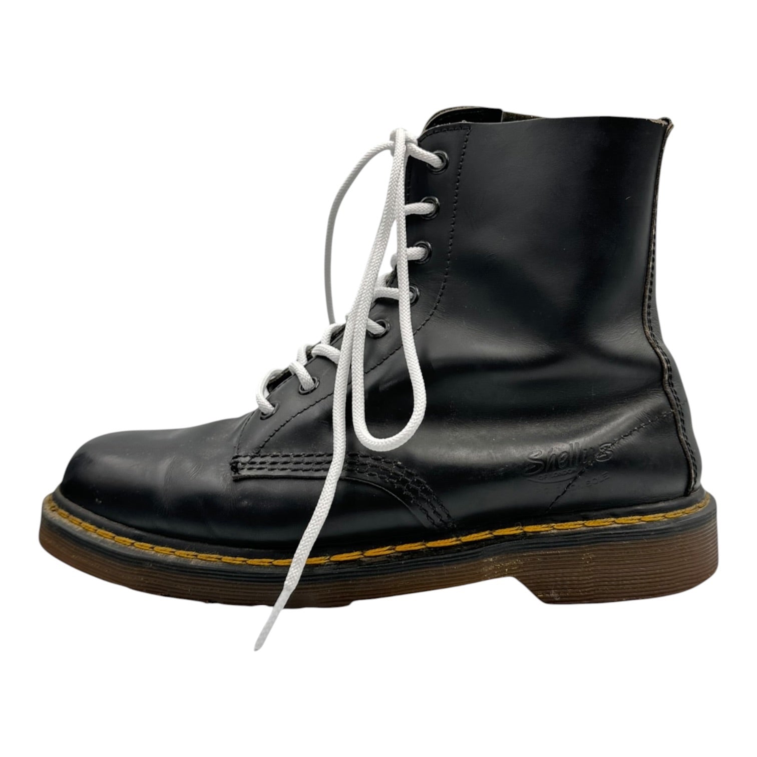 DR.MARTENS×Shellys of London(ドクターマーチン×シェリーズオブロンドン) 1990's England made 8 Hall Boots イングランド製 8ホール ブーツ 24=(UK6 25.5cm程度) ブラック 90s 90年代 ヴィンテージ UK