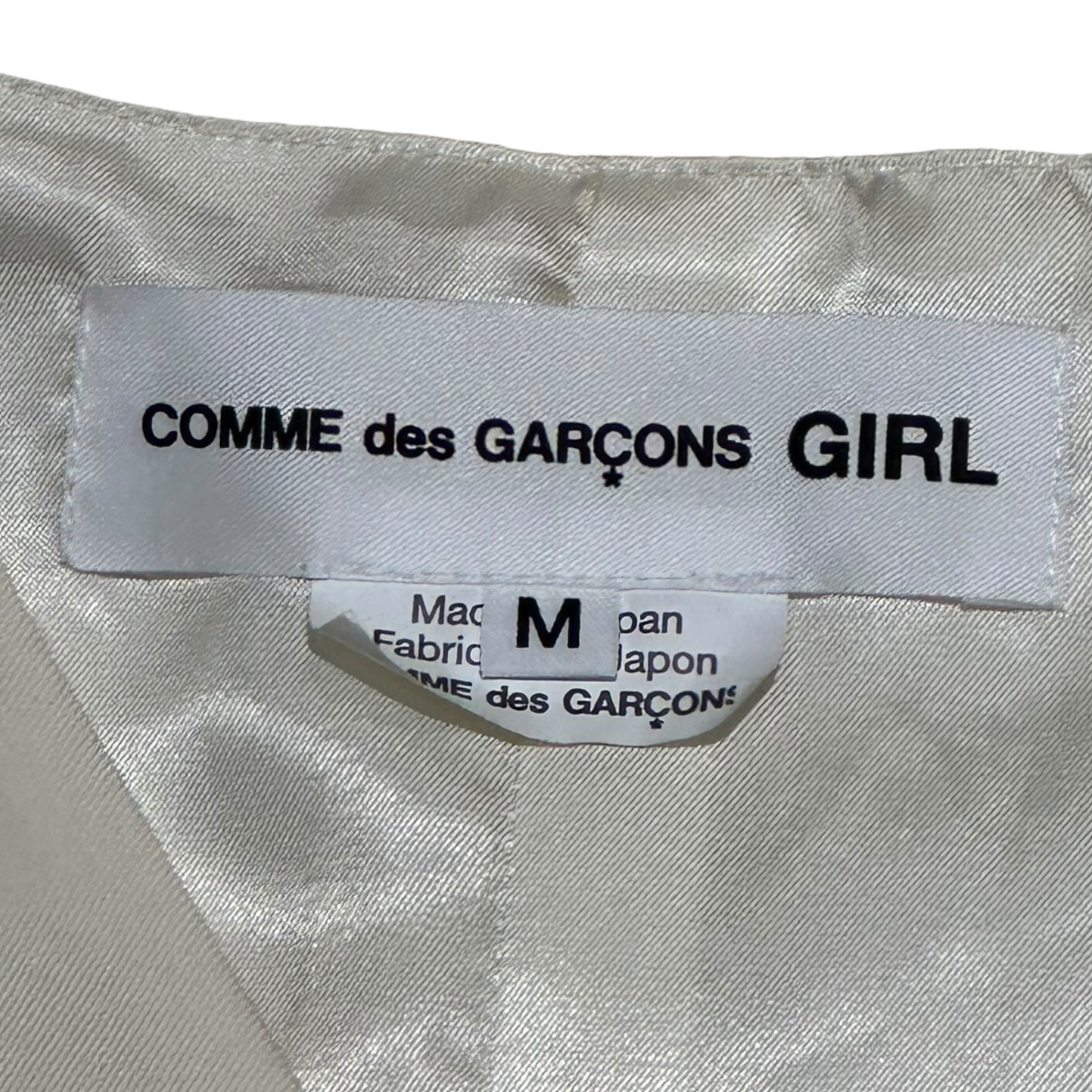 COMME des GARCONS Girl(コムデギャルソンガール) 23SS Wool Side-Lined Gilet ウール サイドライン ジレ NK-V002 M アイボリー×レッド AD2022 ベスト
