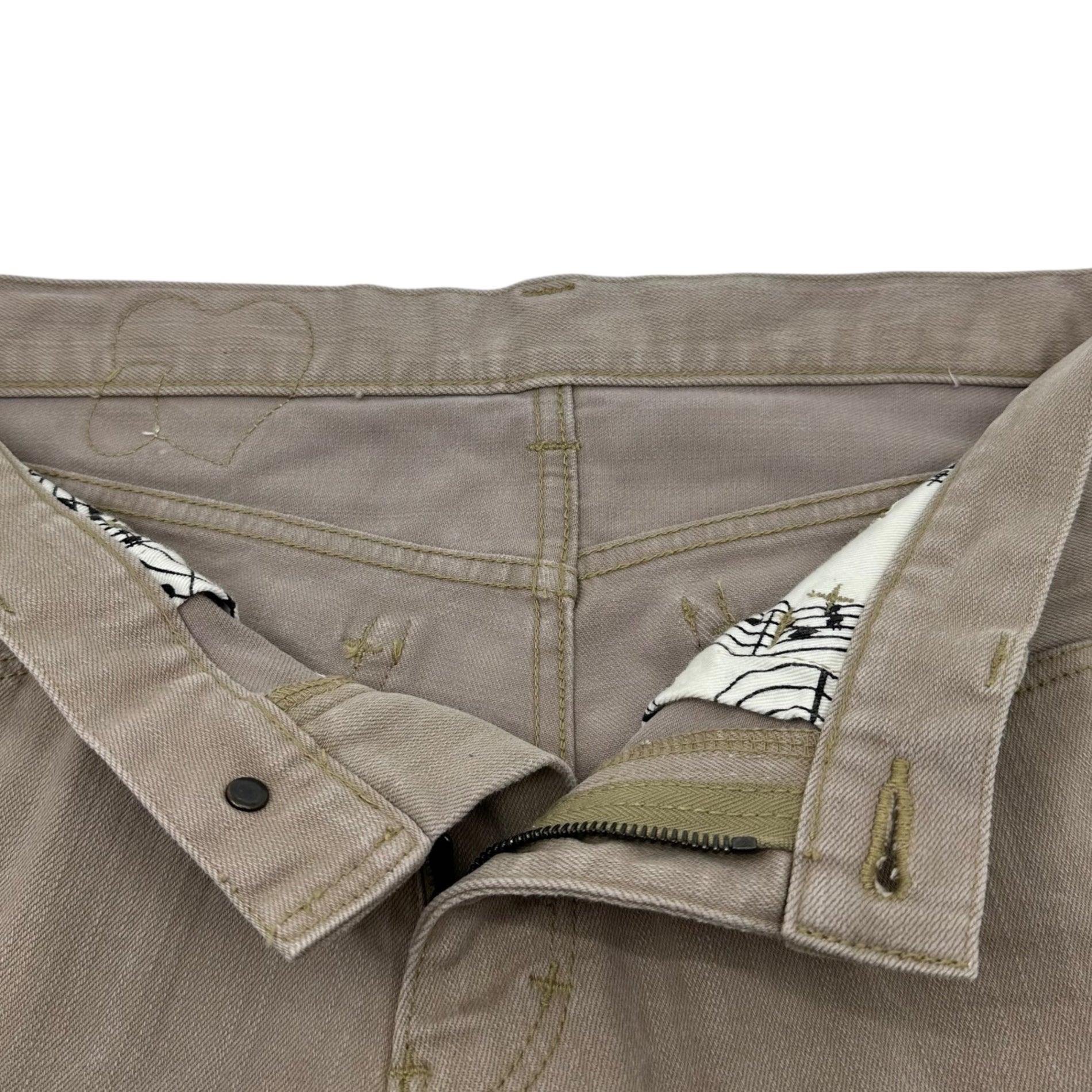 NUMBER (N)INE(ナンバーナイン) 07AW Ortega Skinny Denim Pants オルテガ スキニー デニム パンツ F07-NNP009 2 × 28(S程度) ベージュ n(n)ライン 宮下貴裕本人期