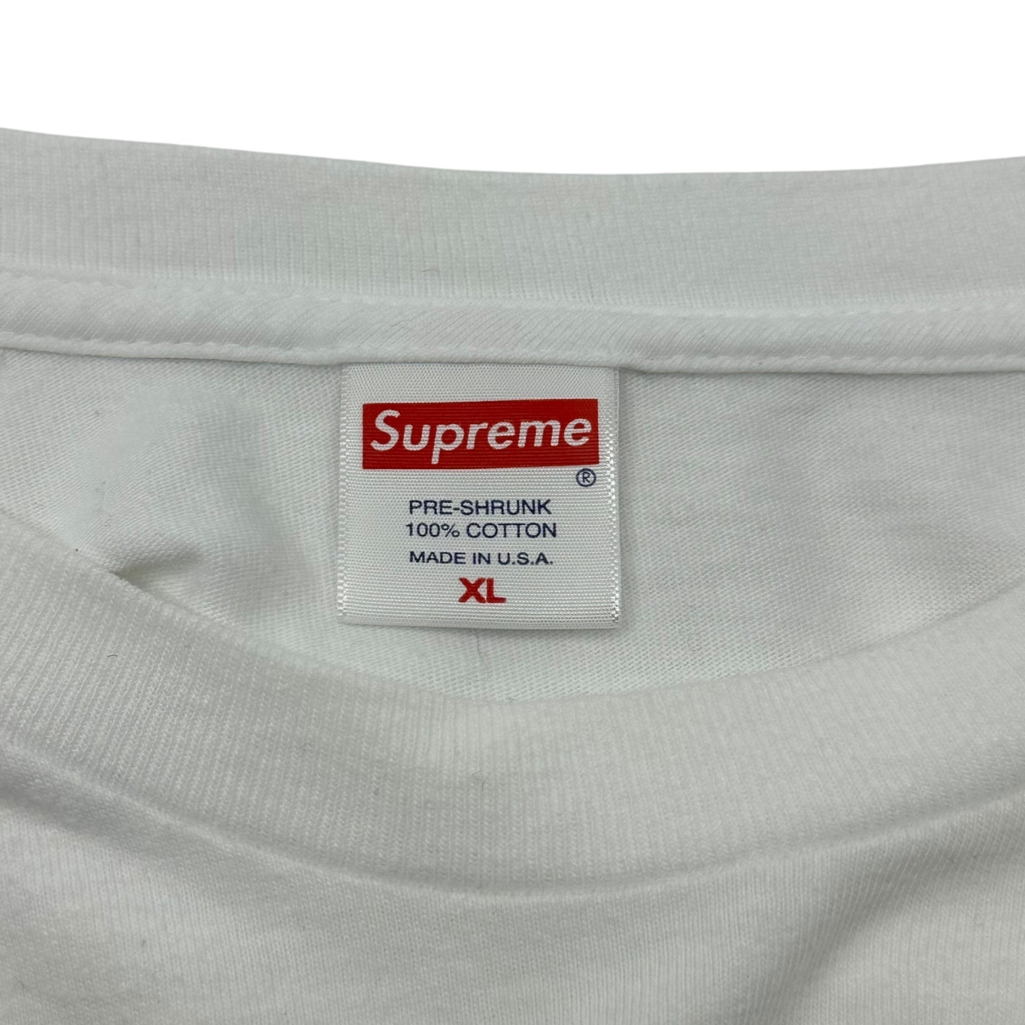 SUPREME(シュプリーム) 20AW USA made Box Logo L/S Tee USA製 ボックス ロゴ 長袖 Tシャツ XL ホワイト×レッド