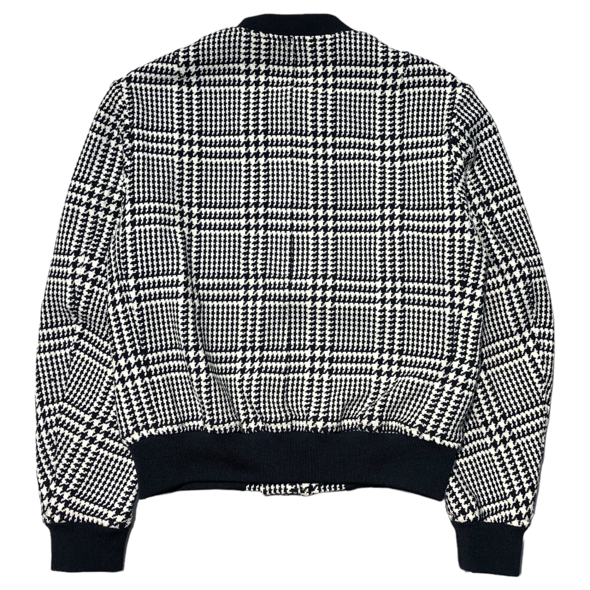 TOMORROWLAND(トゥモローランド) Houndstooth bomber jacket 千鳥柄 ボンバージャケット 63-08-61-08002 SIZE L ホワイト×ネイビー