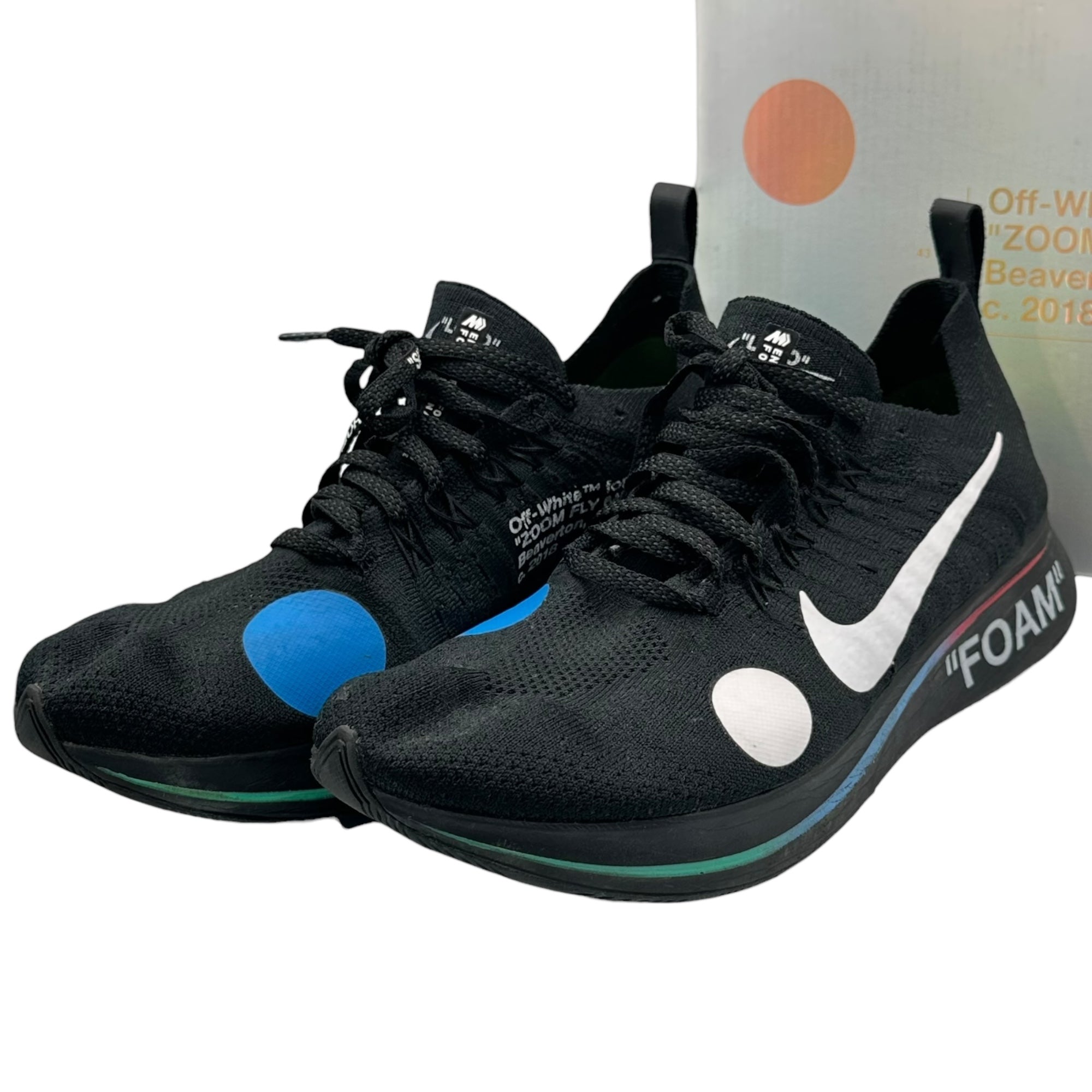 NIKE(ナイキ) Off-White Zoom Fly Mercurial 2018 オフホワイト ズームフライ マーキュリアル AO2115-001 27.0cm ブラック コラボアイテム