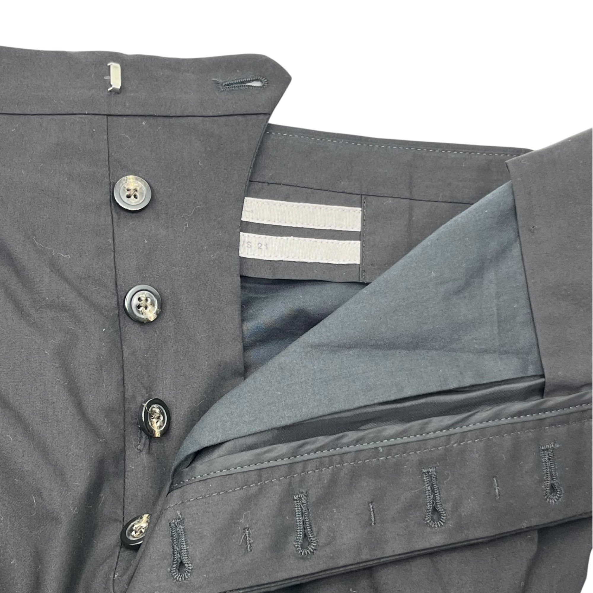Rick Owens(リックオウエンス) 21SS 7/8 cotton slacks 7分~8分丈 コットン スラックス ASTAIRES クロップド RU21S6359-P 46 ブラック
