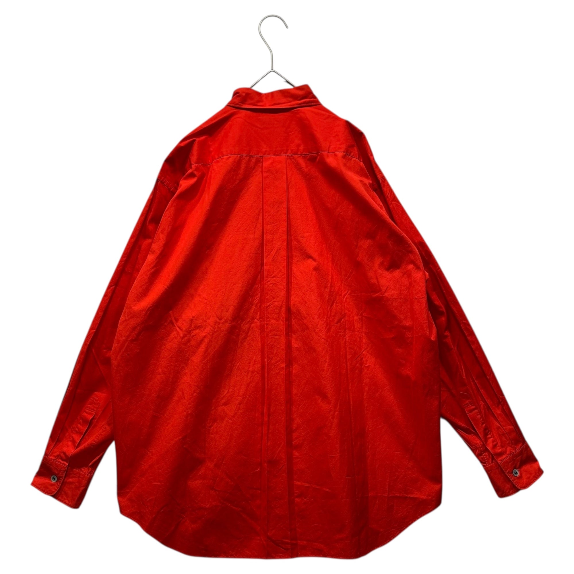 COMME des GARCONS HOMME PLUS(コムデギャルソンオムプリュス) 91SS Triple-Button L/S Cotton Shirt 3連 ボタン 長袖 コットン シャツ PB-110300 FREE レッド AD1990 稀少アイテム