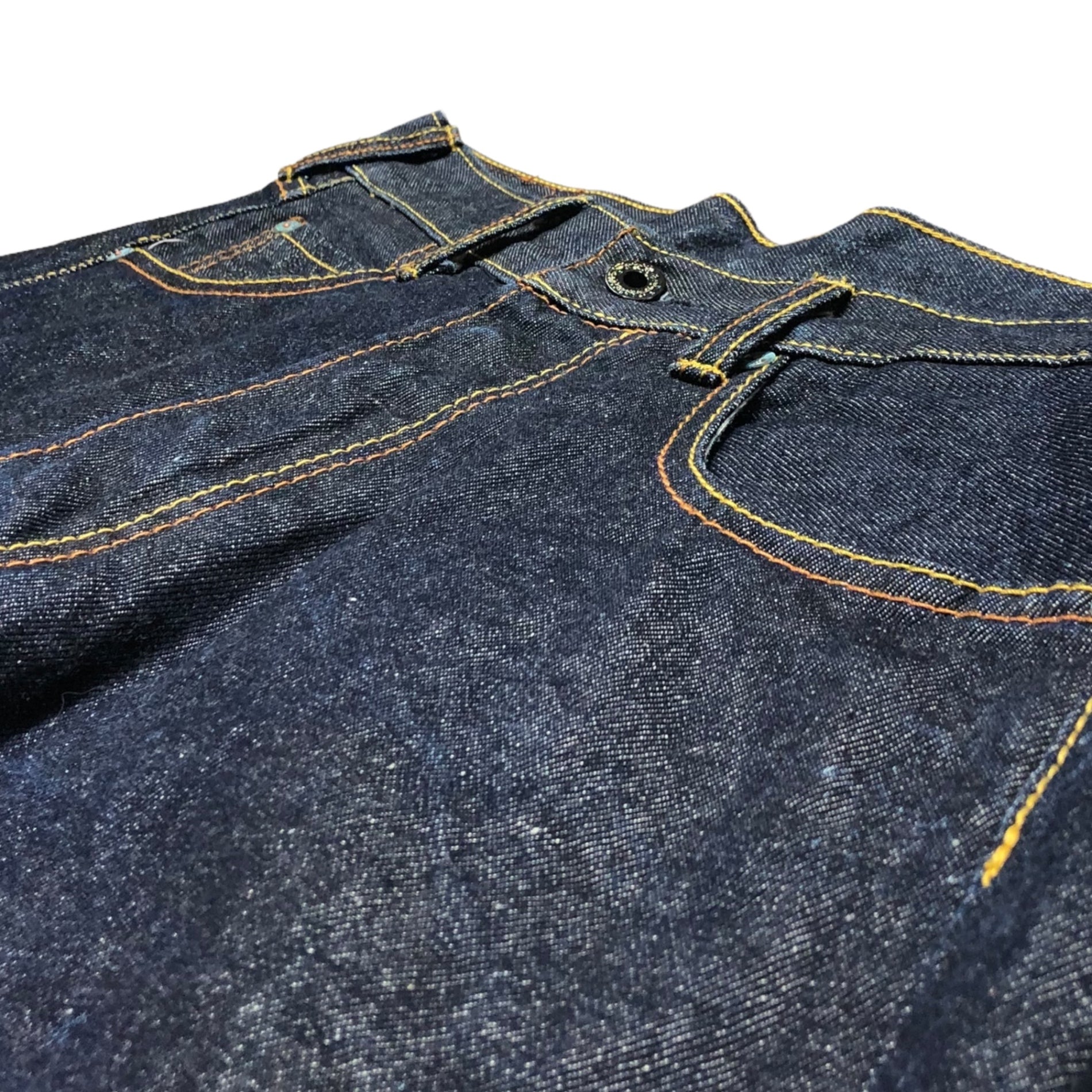 RED MONKEY COMPANY(レッドモンキーカンパニー) "Shunga" wide half denim pants 春画 ワイド ハーフ デニム パンツ LOT 1001 34 インディゴ 日本 和 刺繍