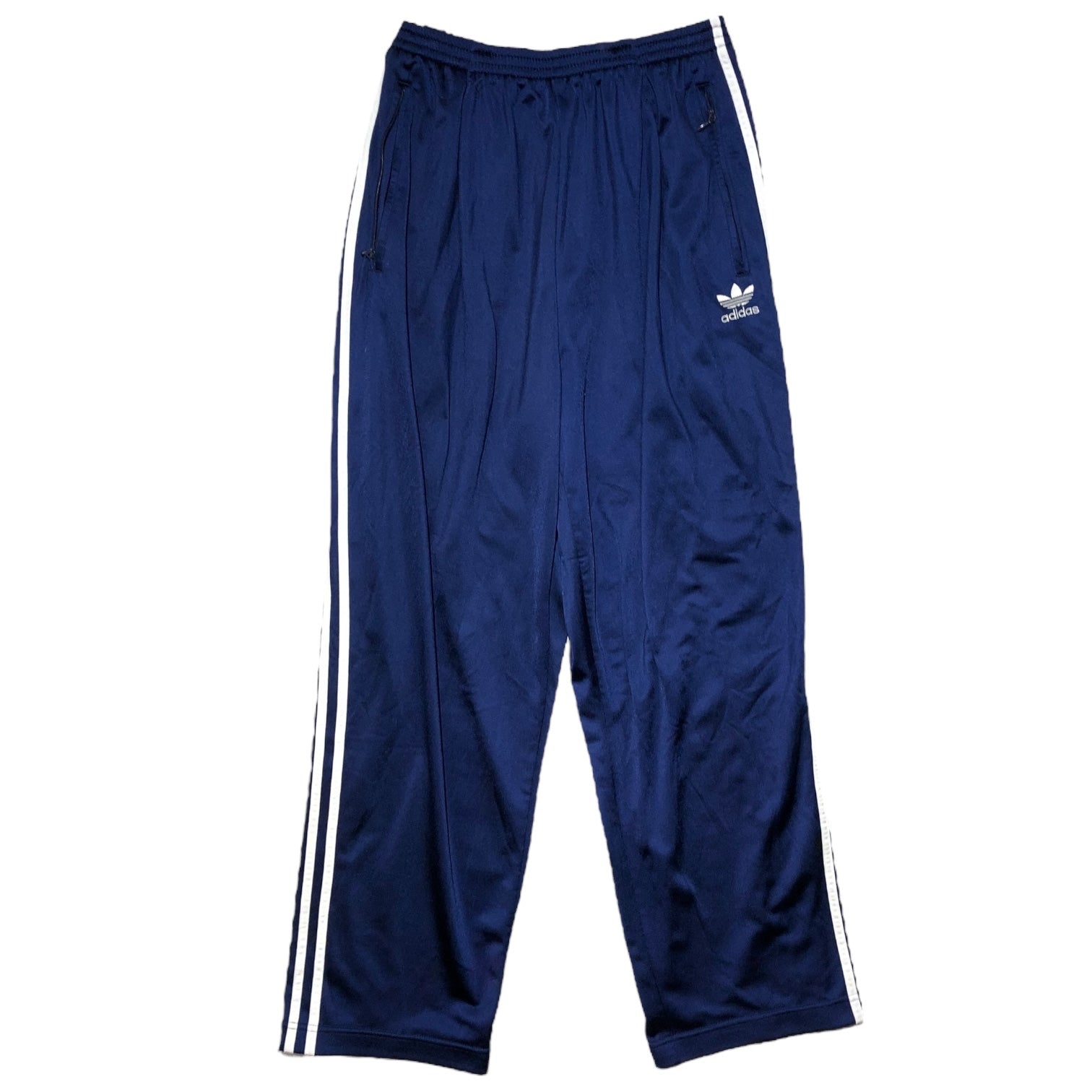 adidas(アディダス) 90's basketball pants バスケット パンツ 表記無し(FREE) ネイビー 万国旗タグ トラック パンツ ジャージ ワイド