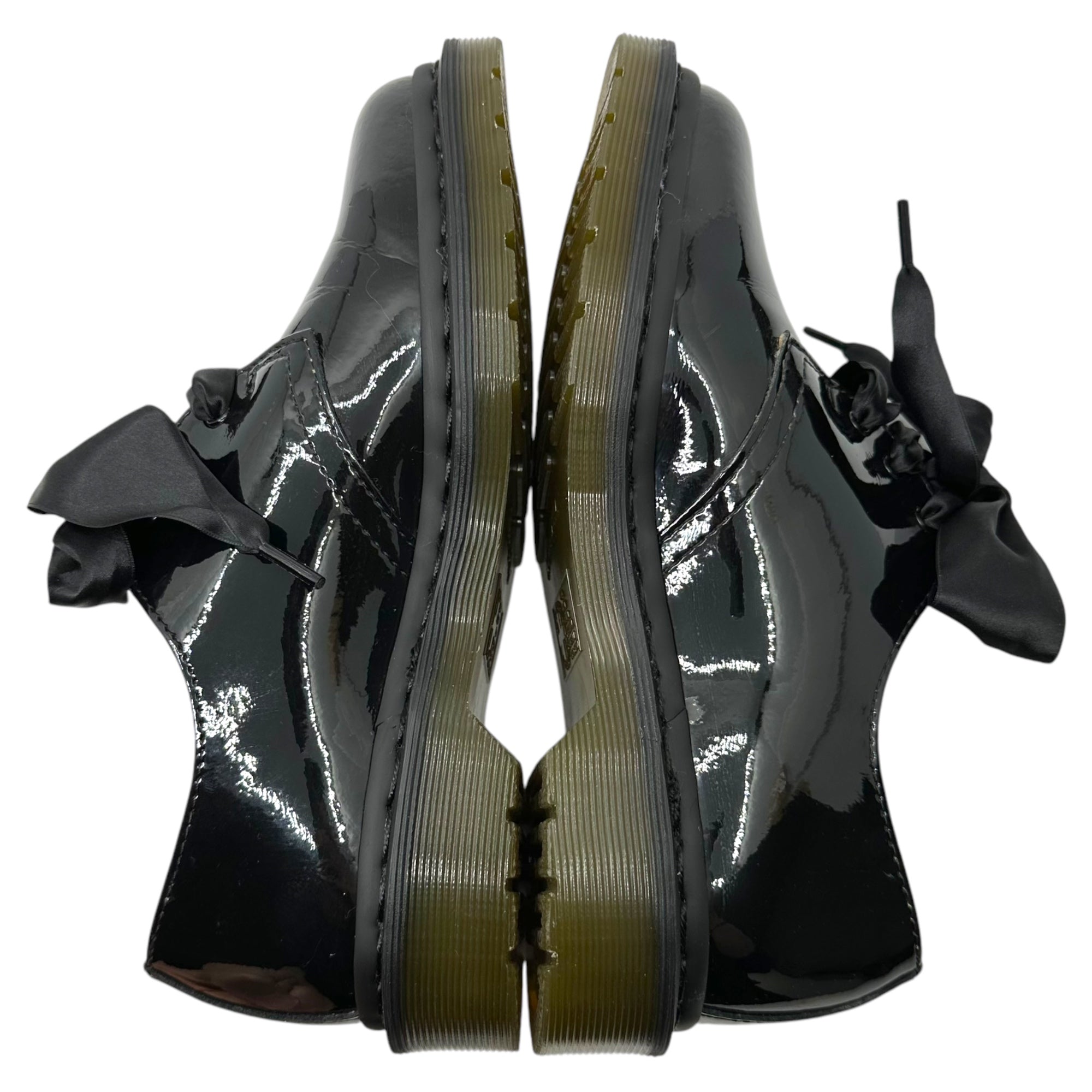 DR.MARTENS×BEAMS(ドクターマーチン×ビームス) PATENT LAMPER パテント レザー 3ホール シューズ リボン 1461B 24cm ブラック Ray BEAMS別注