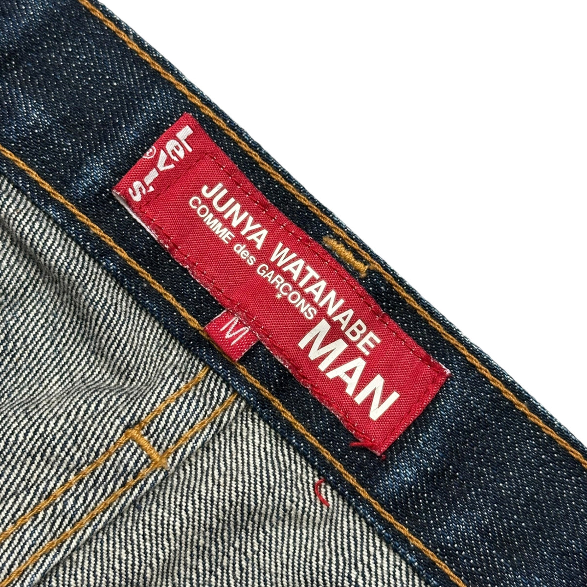 COMME des GARCONS JUNYA WATANABE MAN × Levi's(コムデギャルソンジュンヤワタナベマン × リーバイス) 2002AW Wool Tartan Check Panel Denim Pants ウール タータン チェック 切替 デニム パンツ WG-P049 M レッド×インディゴ AD2002