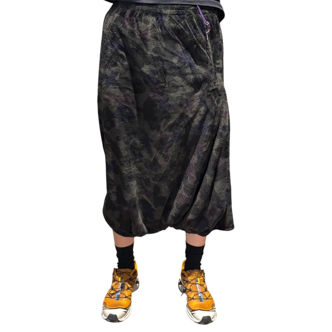 Needles Sportswear(ニードルズスポーツウェア) 22AW Fleece sarouel pants CAMO フリース サルエル パンツ カモ LQ288 2 ダークグリーン スカート ユニセックス