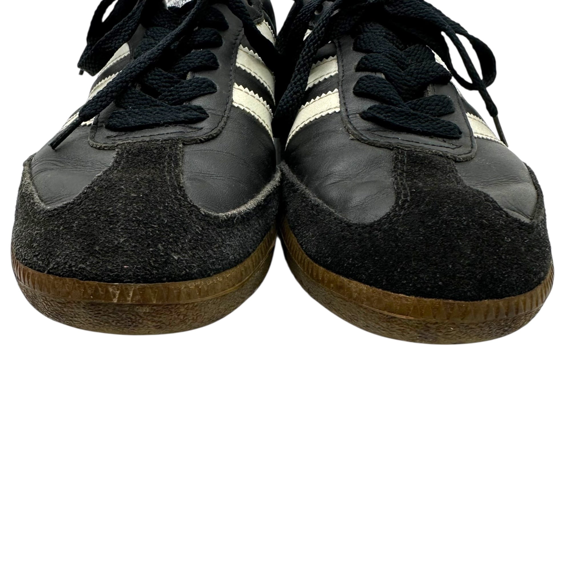 adidas(アディダス) 90's Vintage Samba Leather ヴィンテージ サンバ レザー 019000 24cm ブラック 90年代 1996年製 ローカット スニーカー