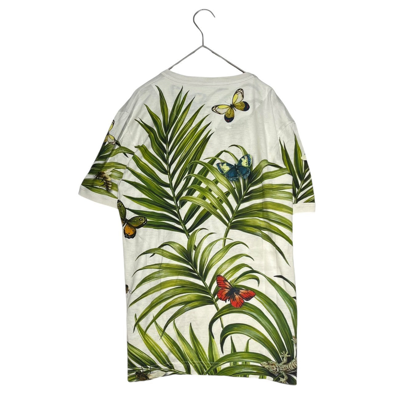 DOLCE&GABBANA(ドルチェ&ガッバーナドルガバ) 17AW Plant & Bee Print T-Shirt 植物 蜂 ハチ プリント Tシャツ G8HI7T/HP7JQ S ホワイト×グリーン