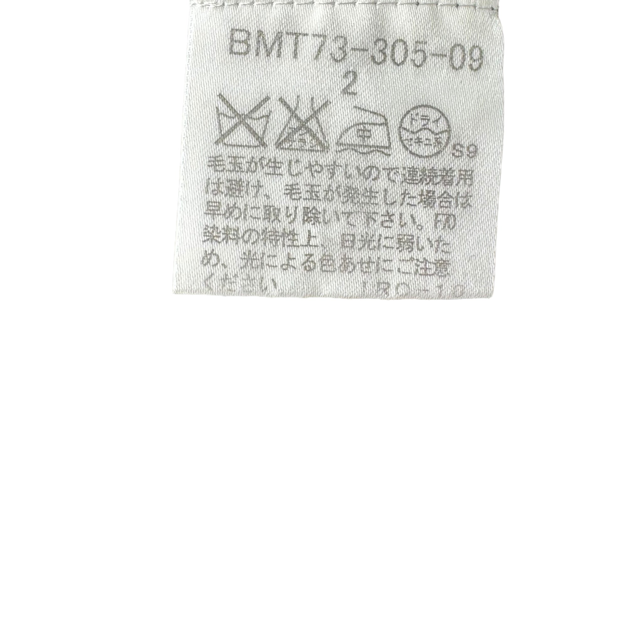 BURBERRY BLACK LABEL(バーバリーブラックレーベル) ホースロゴ刺繍 ヘンリーネック ウール ニット BMT73-305-09 2(M程度) ブラック×ピンク