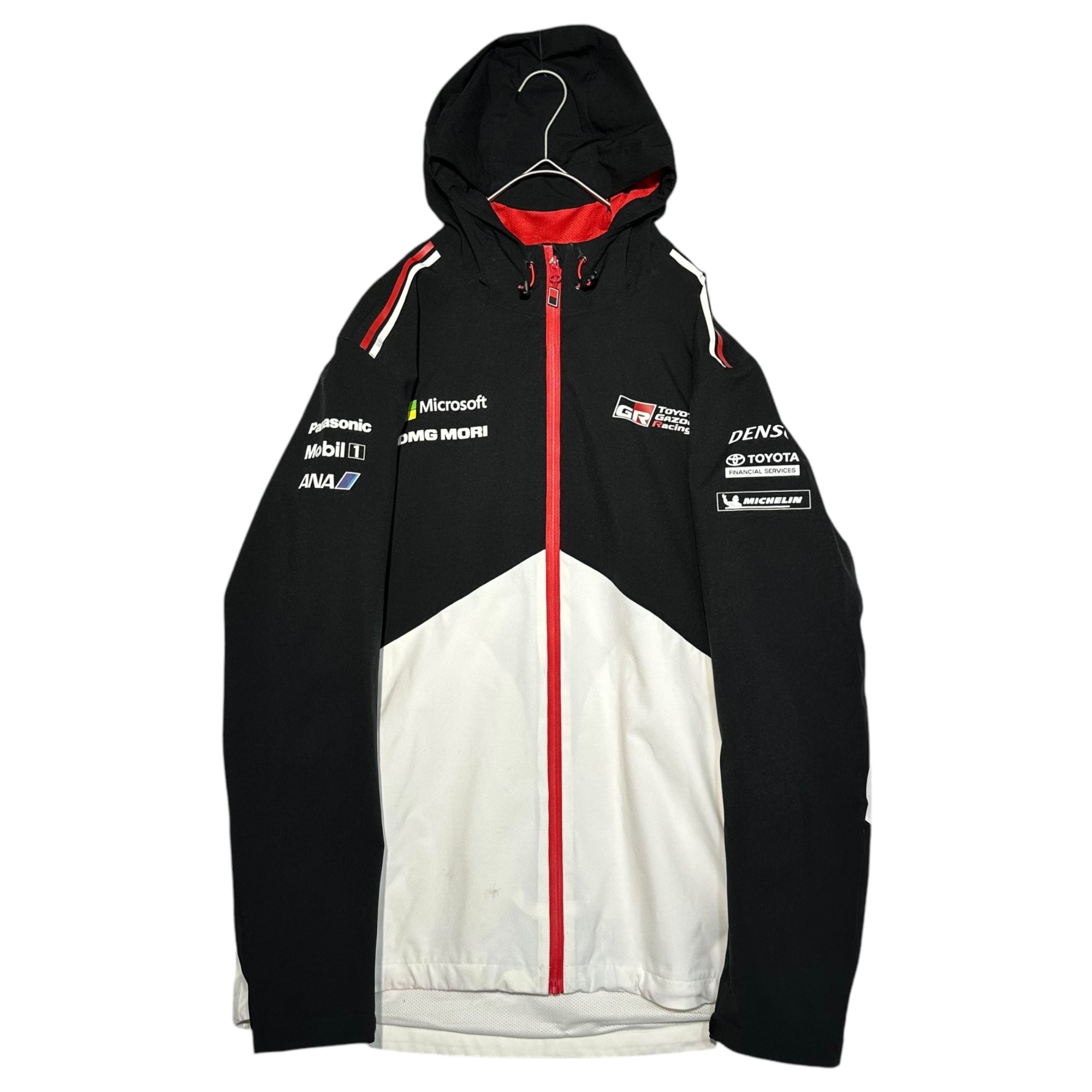 TOYOTA GAZOO Racing(トヨタガズーレーシング) Sponsored Logo Mountain Parka 協賛 ロゴ マウンテン パーカー XL ブラック×ホワイト WRC