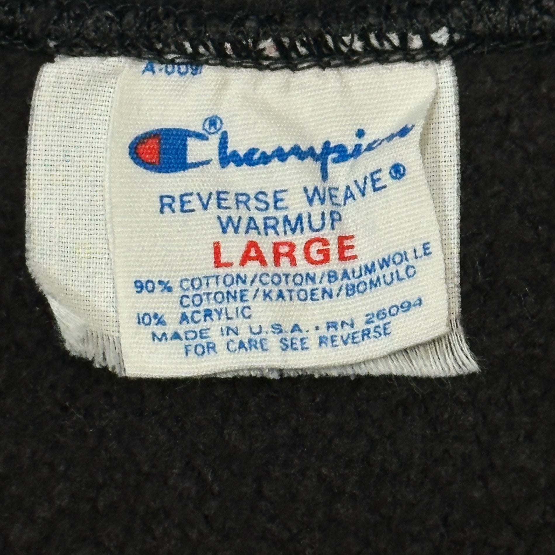 Champion(チャンピオン) 1980's Reverse Weave Sweatshirt リバースウィーブ スウェット L ブラック 80年代 トリコタグ ヴィンテージ サンフェード 2枚タグ