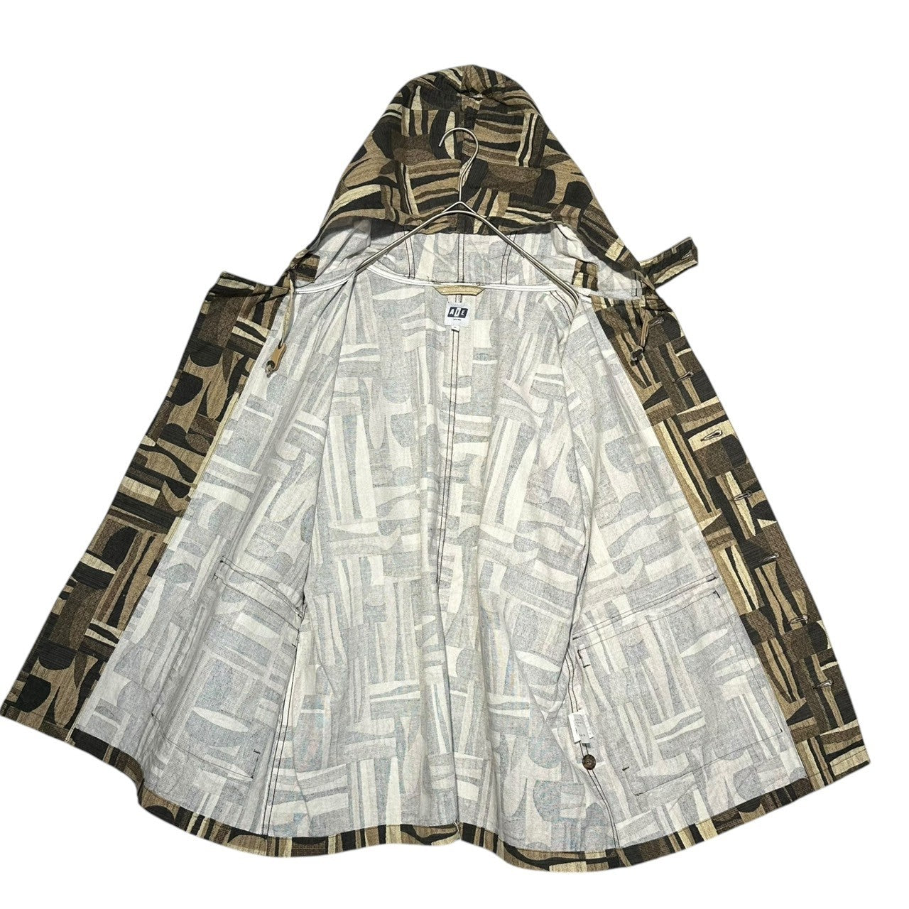 AiE(エーアイイー) Krazy Parka Cotton クレージー パーカー コットン 総柄 S ブラウン マウンテンパーカー ジャケット ブルゾン