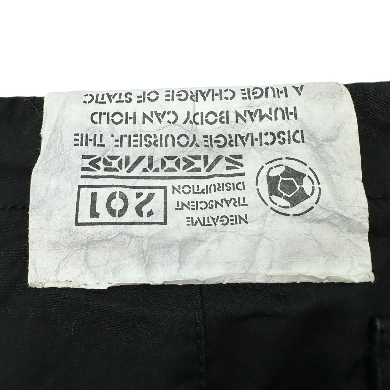 SABOTAGE(サボタージュ) 00's Gimmick Tech Parachute Pants ギミック テック パラシュート パンツ M ブラック Y2K
