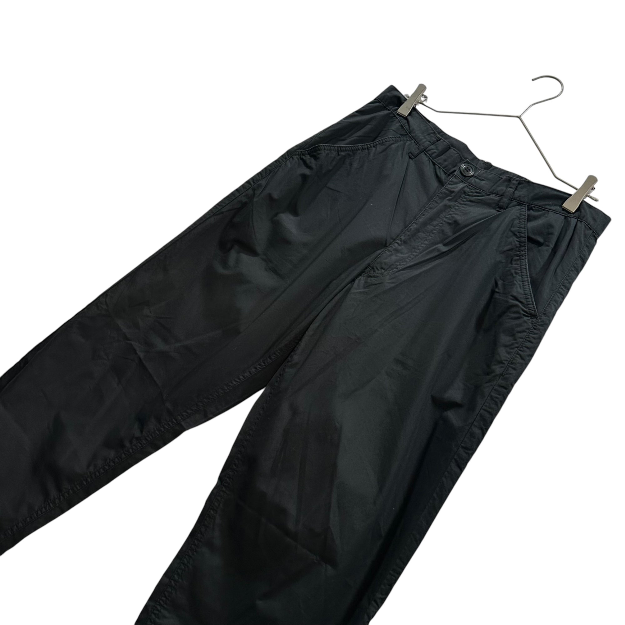 COMME des GARCONS HOMME PLUS(コムデギャルソンオムプリュス) 2008SS Pre-washed Cotton Straight-Leg Pants 製品洗い加工 コットン ストレート パンツ PA-P059 M ブラック AD2007