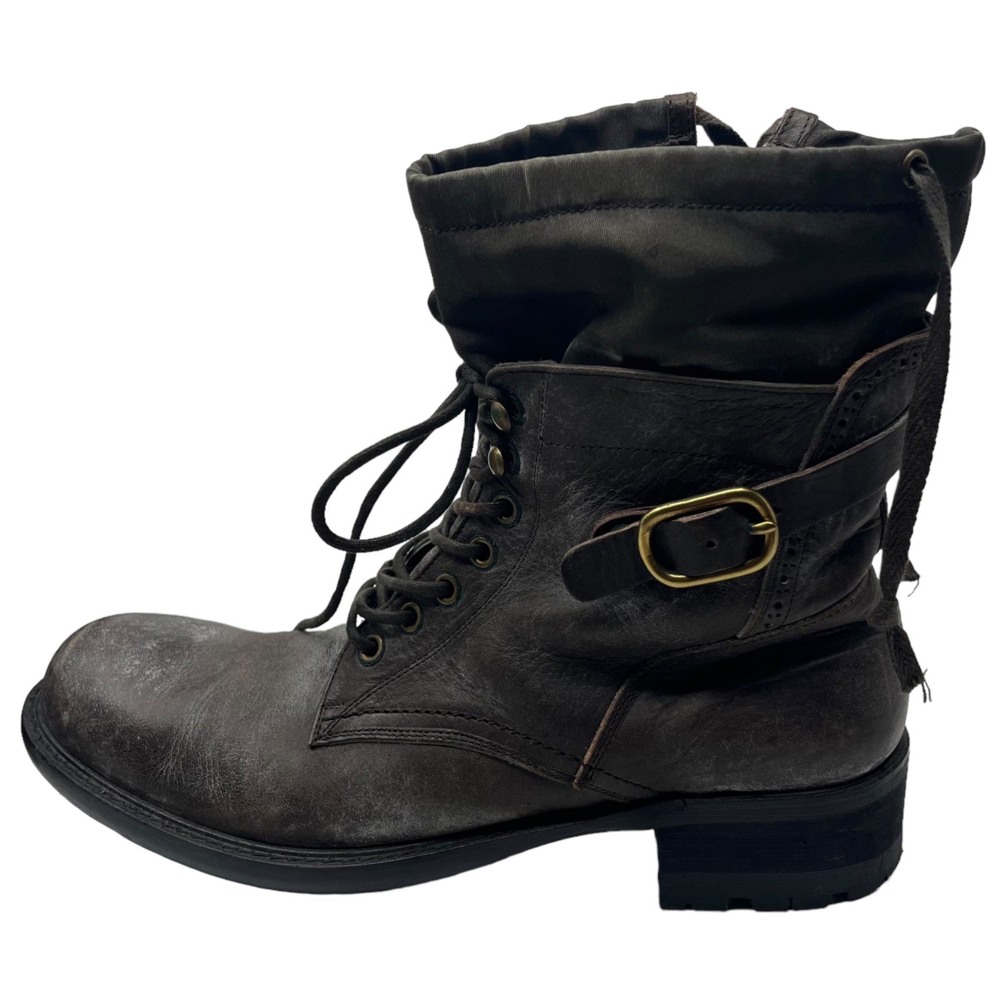 alfredoBANNISTER(アルフレッドバニスター) サイドジップレースアップブーツ 39(24.5~25.0cm程度) ブラウン