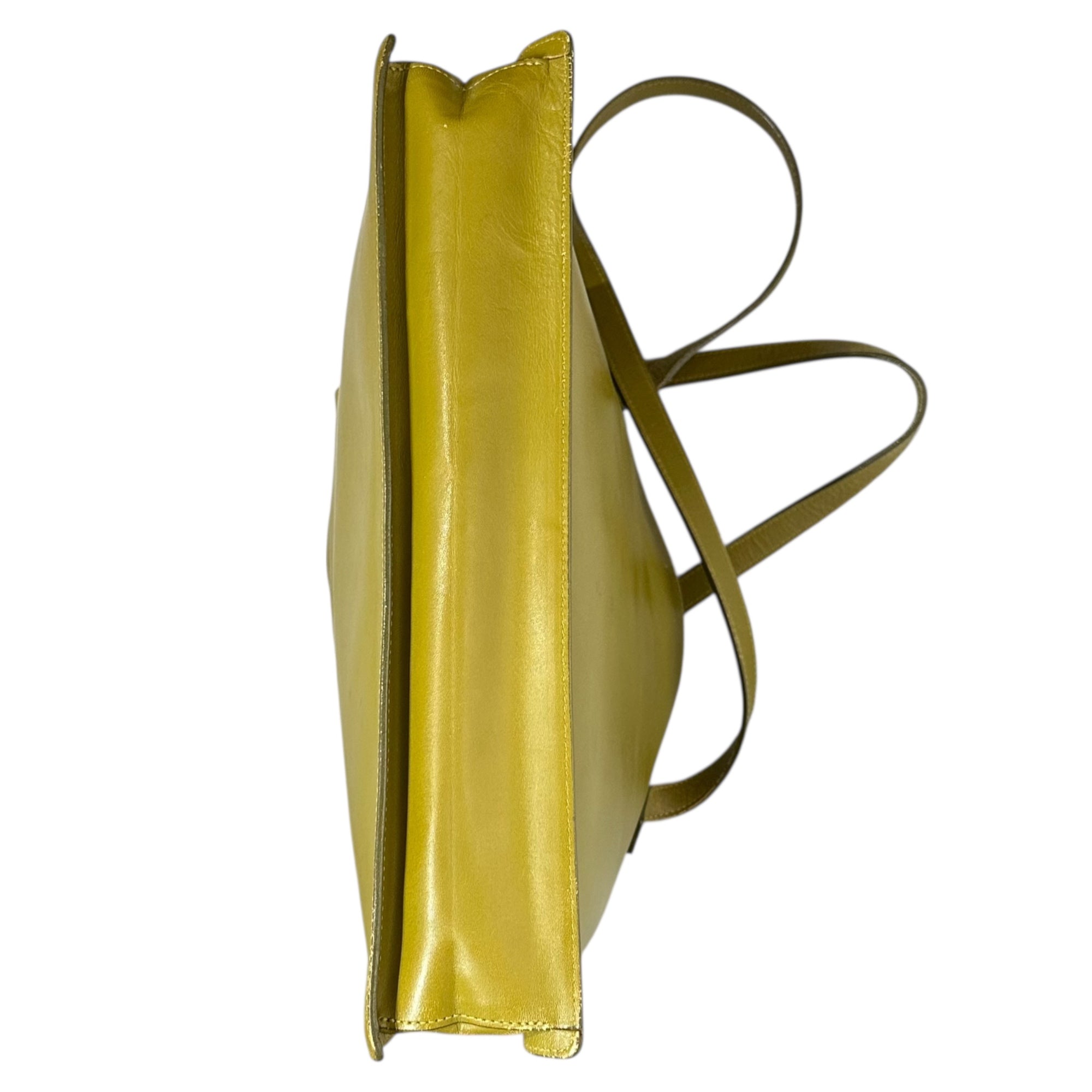 IM ISSEY MIYAKE(アイム イッセイミヤケ) Patent leather tote bag パテント レザー トートバッグ カーキ